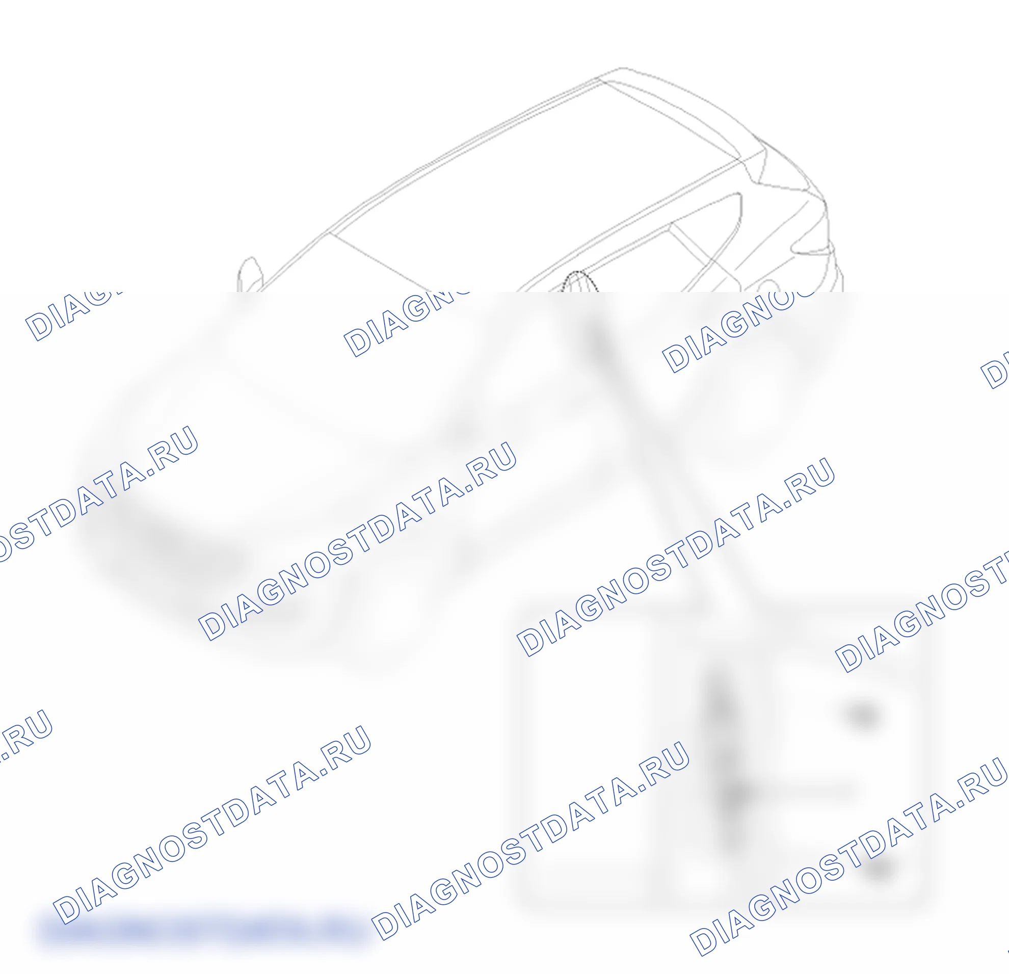 Расположение деталей регулировки высоты. Hyundai Santafe Sport DMA