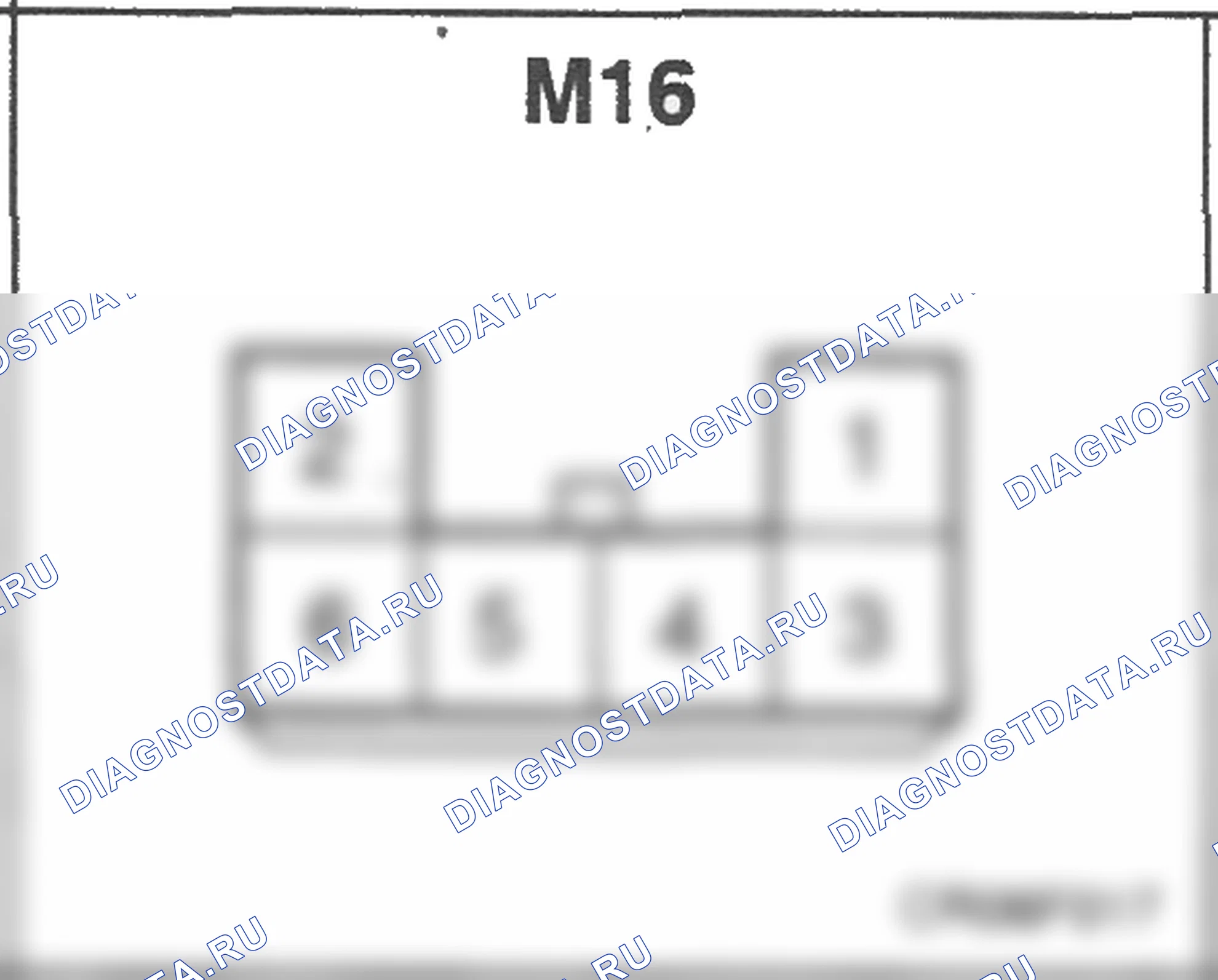 Распиновка разъёма M16 — основного жгута. Hyundai H-1 A1