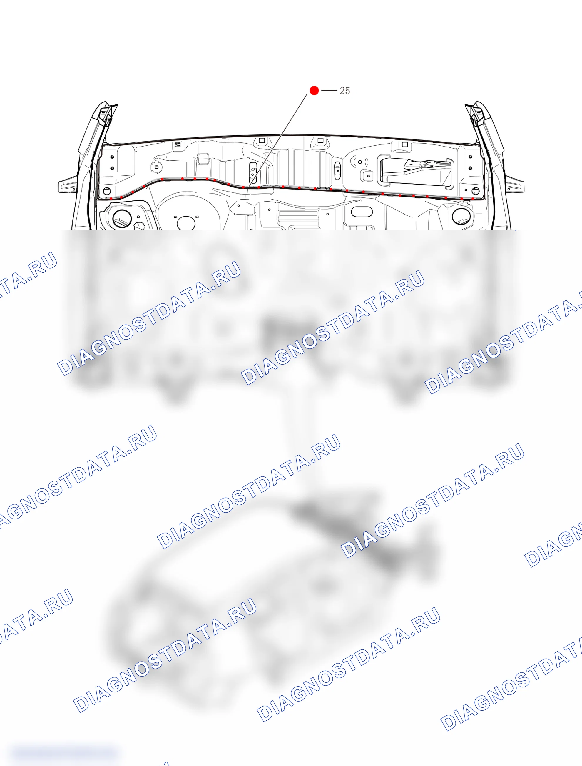Узел балок под передним ветровым окном — Haval H2. Haval H2 I