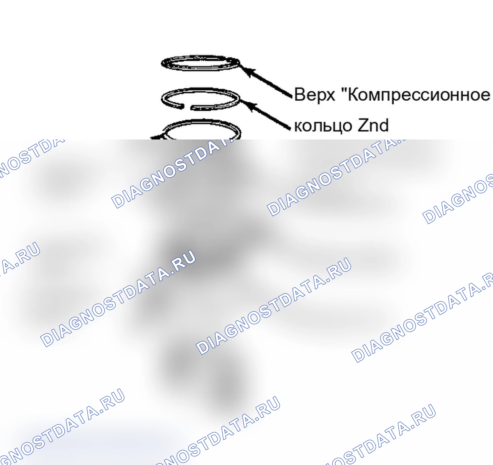 Рис. 6: Позиционирование поршневого кольца Выемка в поршне должна быть обращена к передней части двигателя.. Buick Regal II