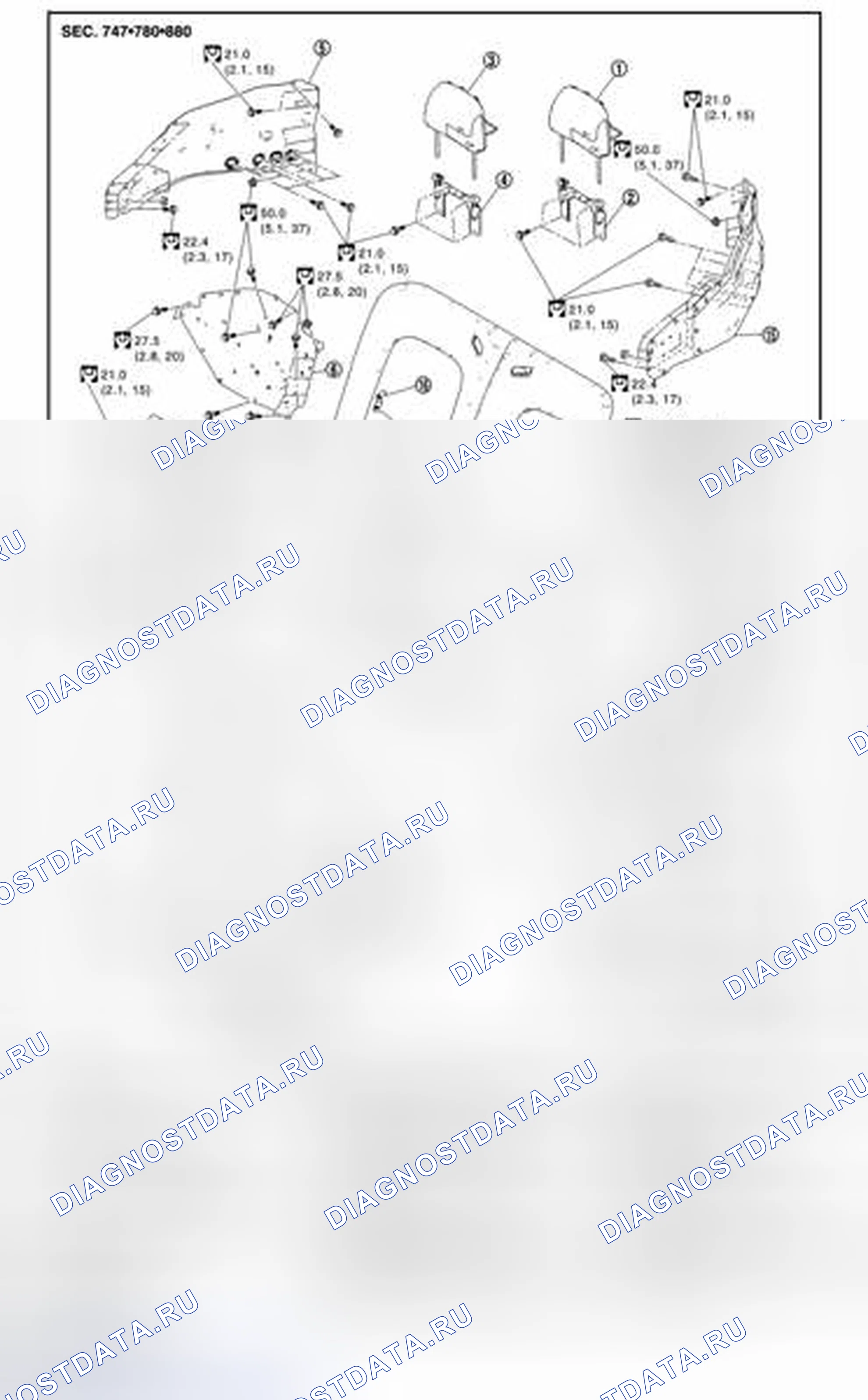 Рис. 214: Разнесенный вид. Nissan Murano Z51 рестайлинг 2