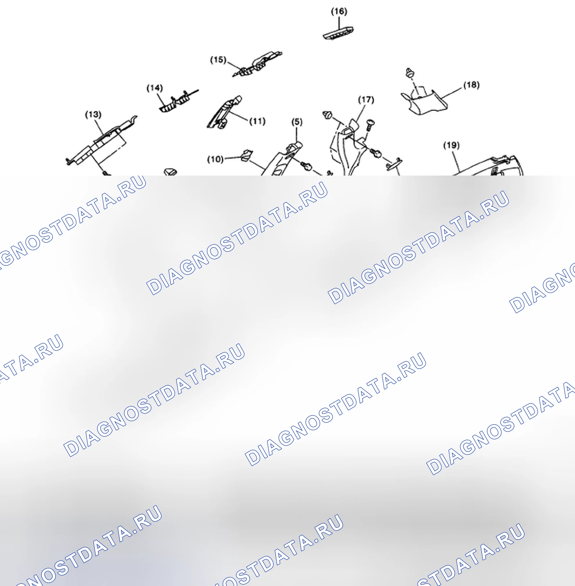 Рис. 37: ВНУТРЕННЯЯ ОТДЕЛКА (МОДЕЛЬ ВАГОНА). Subaru Outback BP рестайлинг
