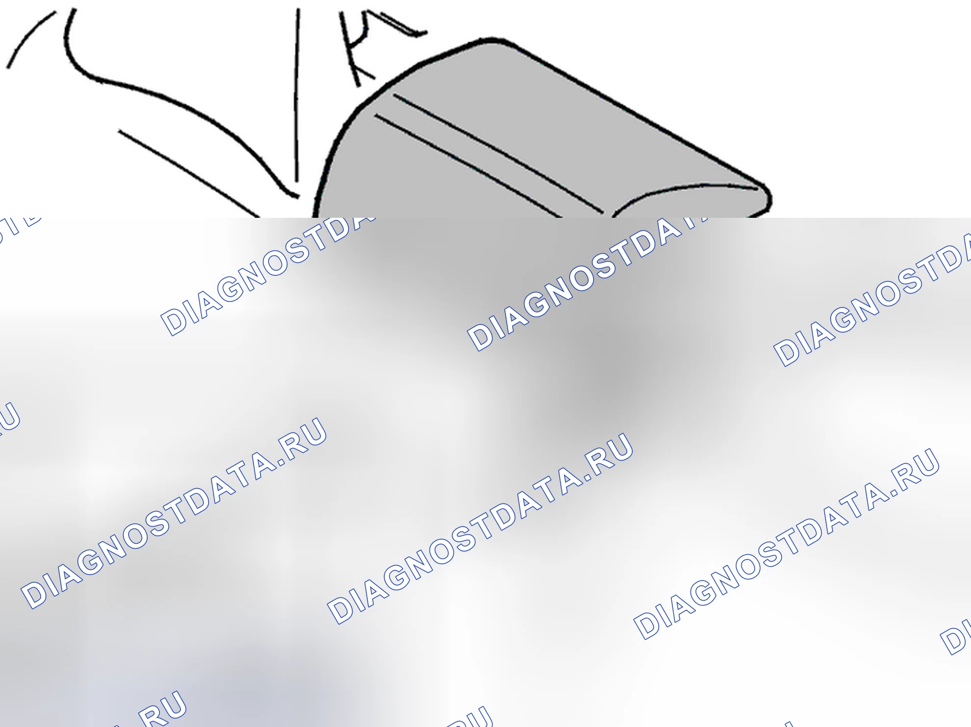 Рис. 184: Замена центрального подголовника. Volvo S80 I