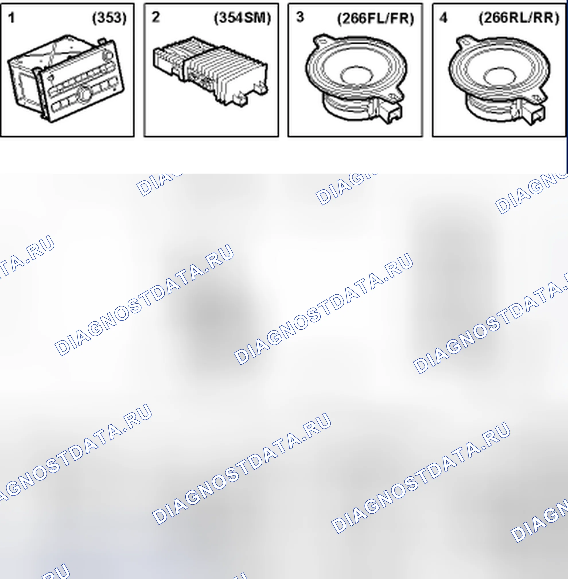 Рис. 110: Система объемного звучания Bose ® Centerpoint ®. Saab 9-3 II