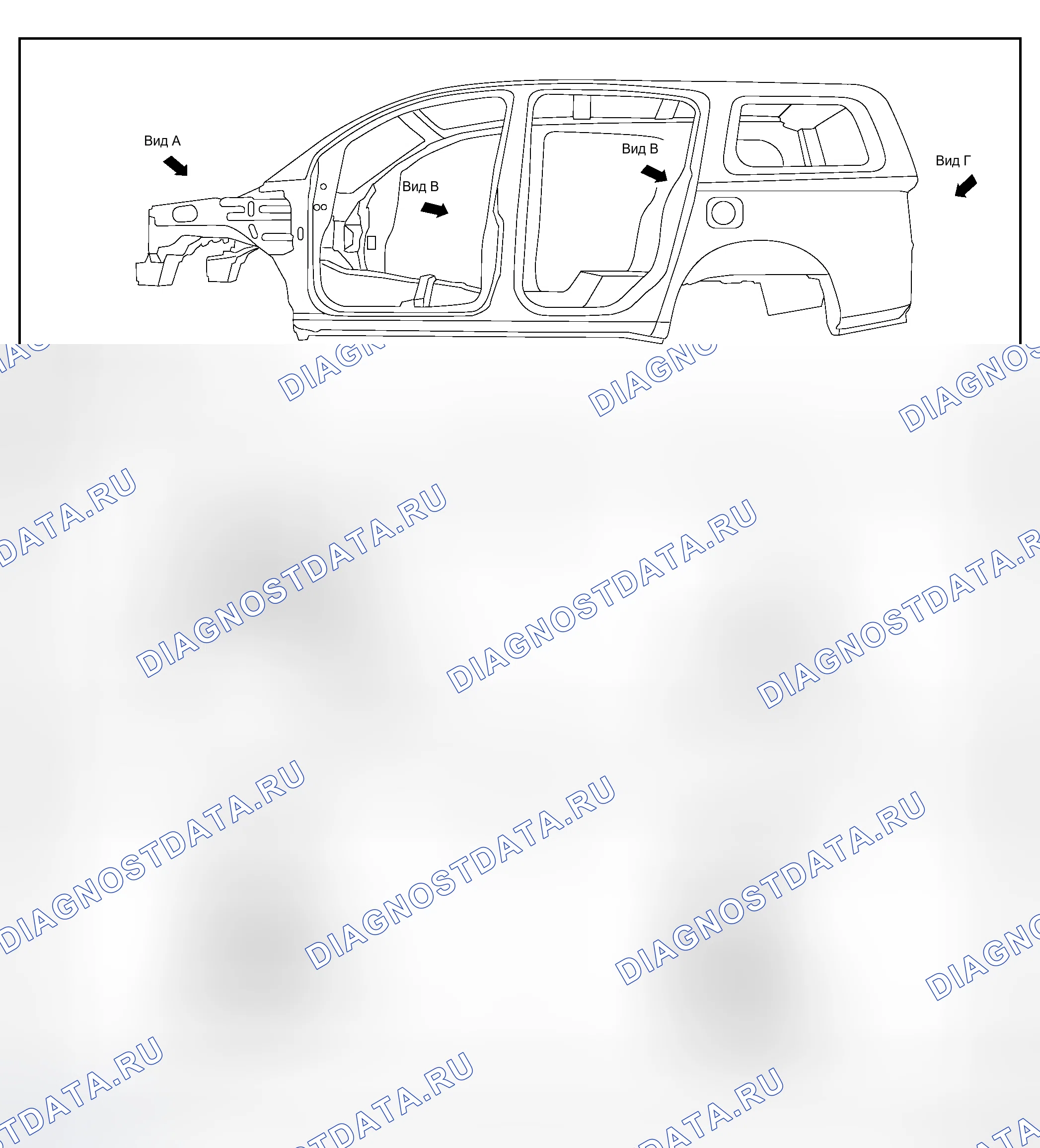 Рис. 244: ОТМЕТКИ СООТВЕТСТВИЯ ДЕТАЛЕЙ ПАНЕЛЕЙ. Honda N-WGN I