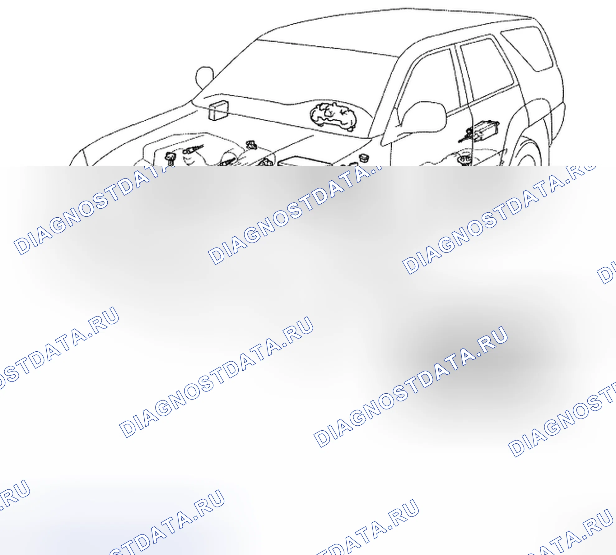 Рис. 41: РАСПОЛОЖЕНИЕ ДЕТАЛЕЙ. Toyota 4Runner IV рестайлинг