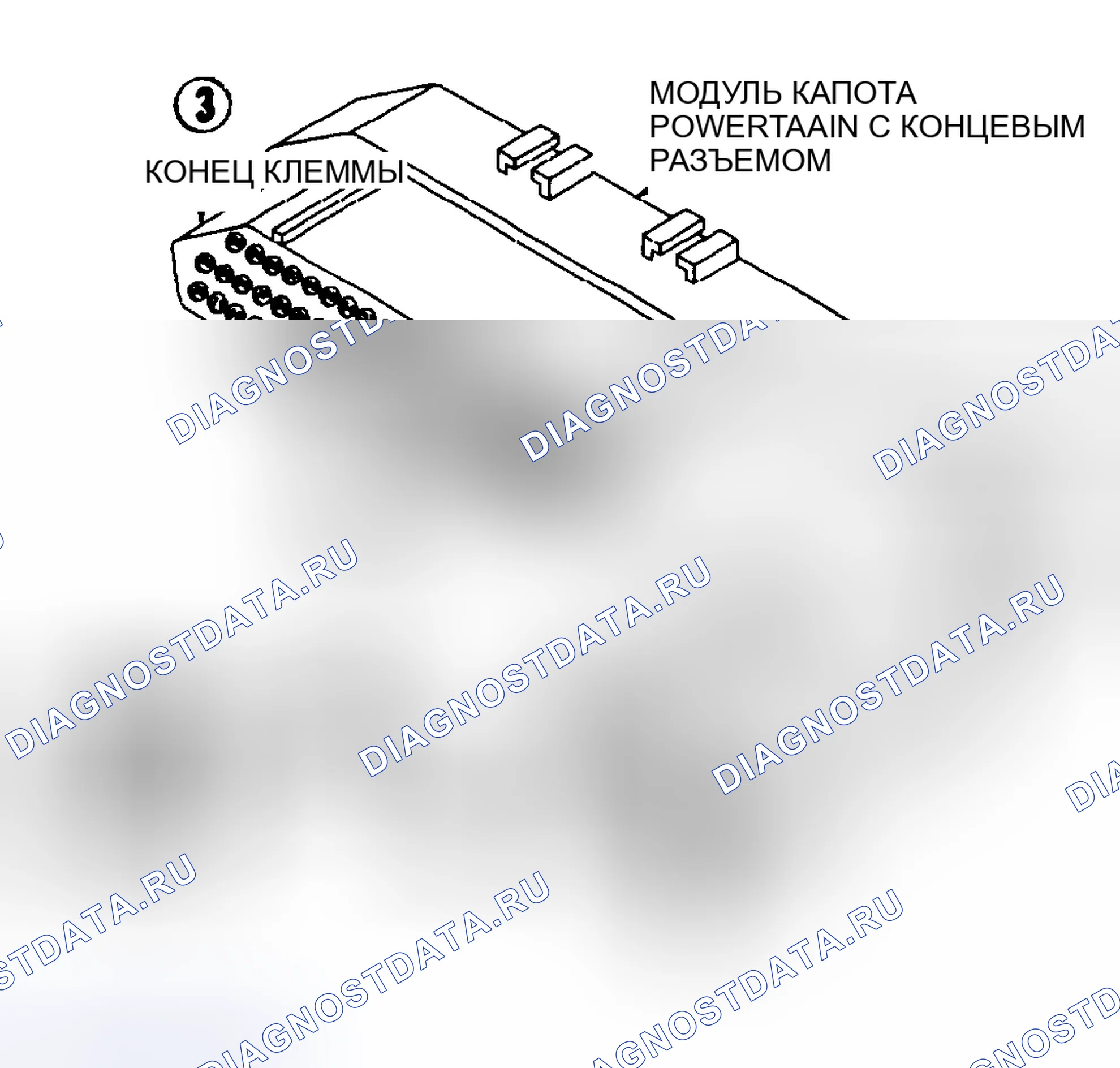 Рис. 260: Проверка схемы шины CCD (+). Plymouth Grand Voyager II