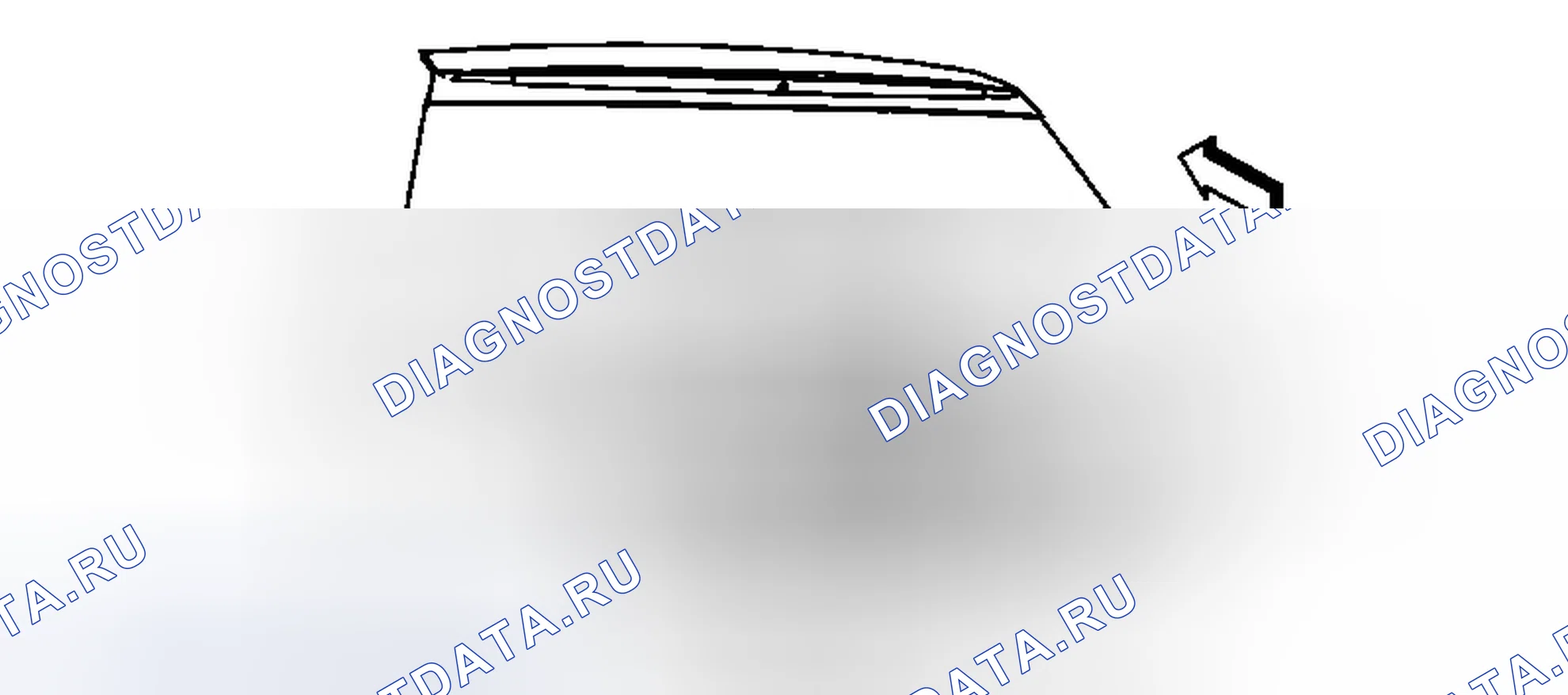 Рис. 2: Замена аппликации в центре дверь багажника (вагон). Cadillac CTS II