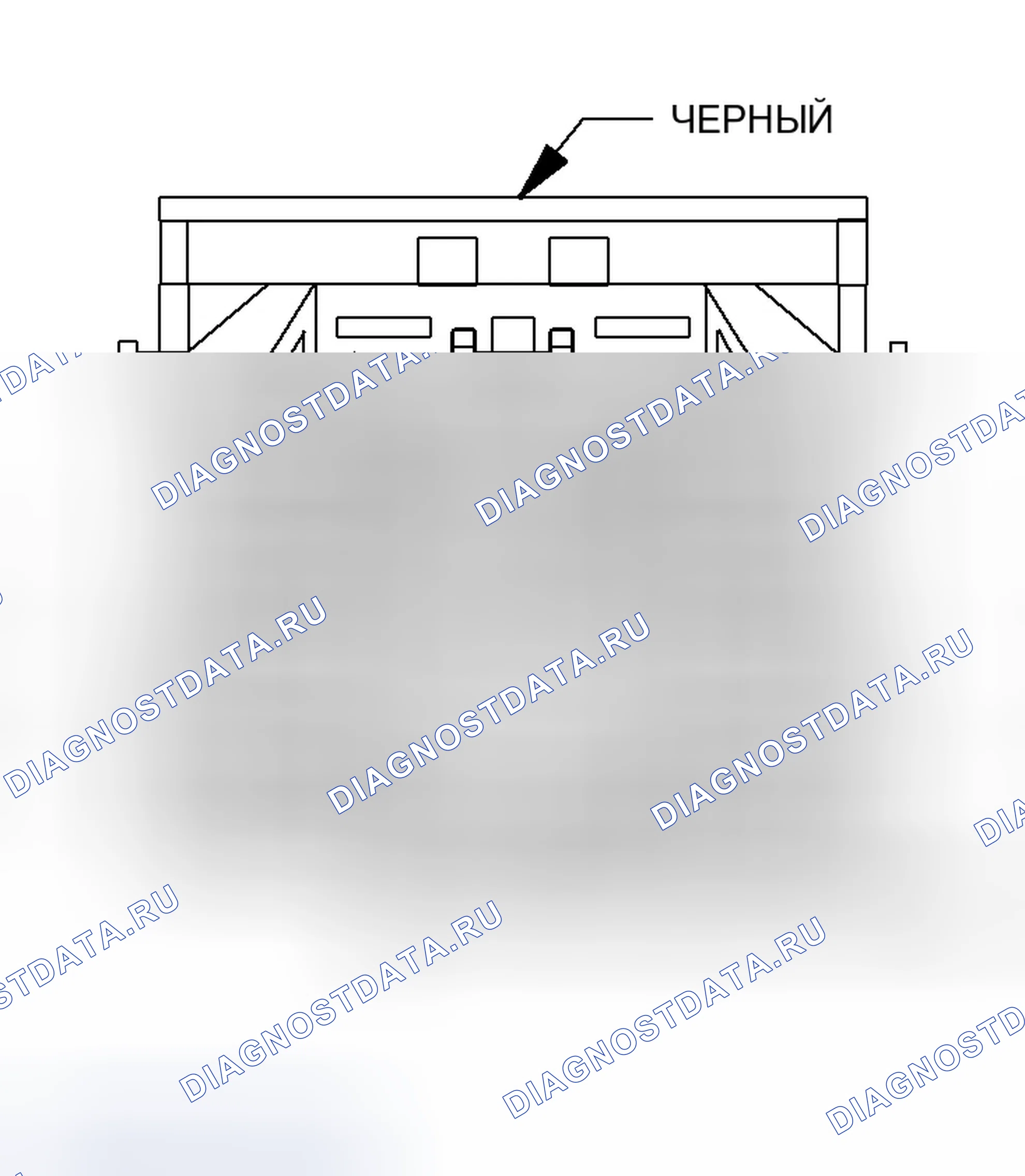 Рис. 79: Вид с торца разъема встроенного модуля питания (C1). Chrysler Pacifica CS