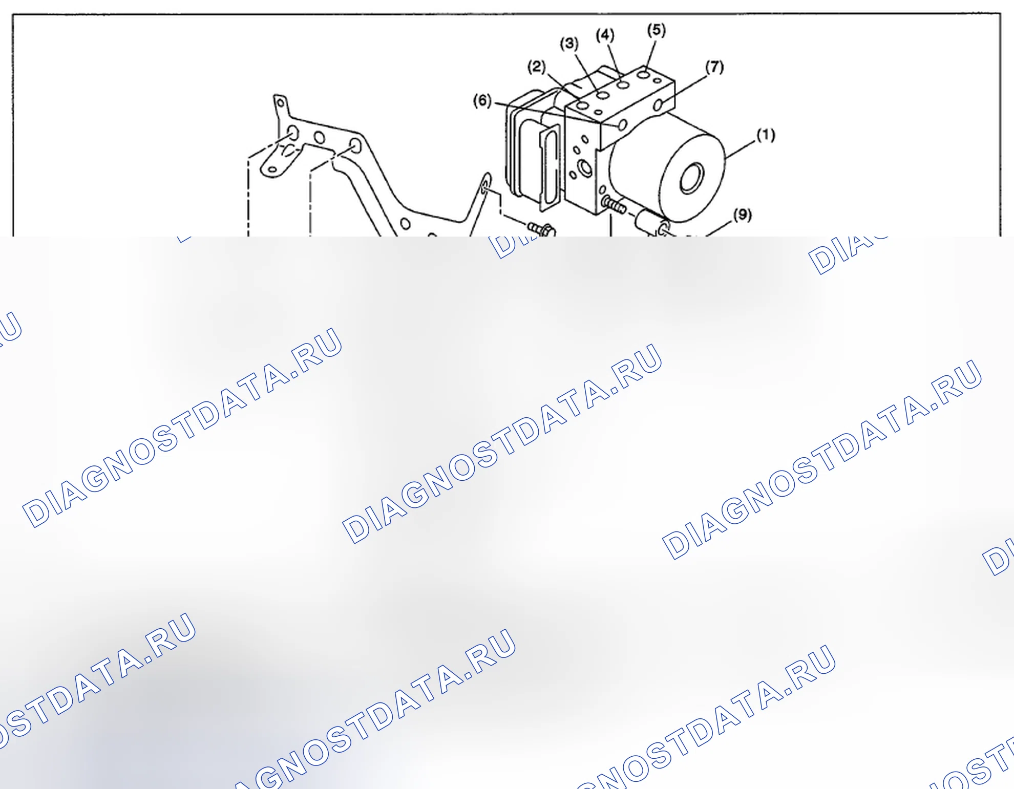 Рис. 57: 4. МОДУЛЬ УПРАВЛЕНИЯ VDC И ГИДРАВЛИЧЕСКИЙ БЛОК УПРАВЛЕНИЯ (VDCCM и H/U). Subaru Impreza GH