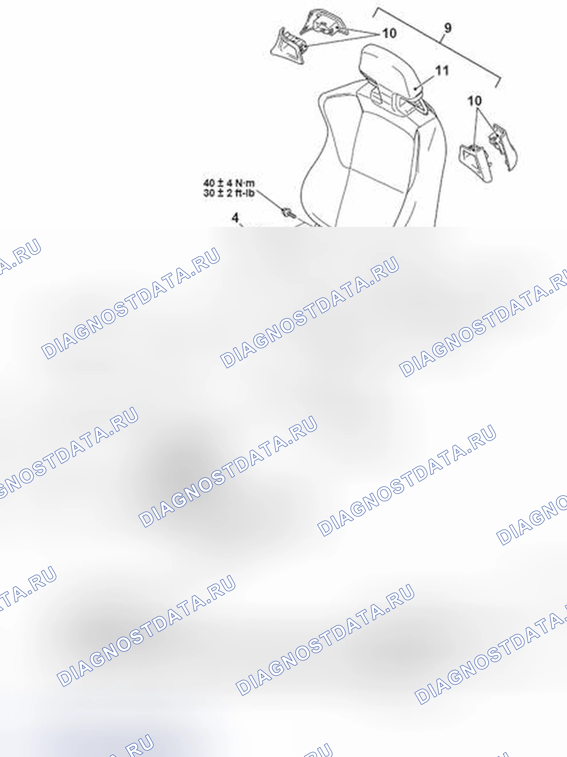 Рис. 151: СИДЕНЬЕ RECARO. Mitsubishi Lancer Ralliart X рестайлинг