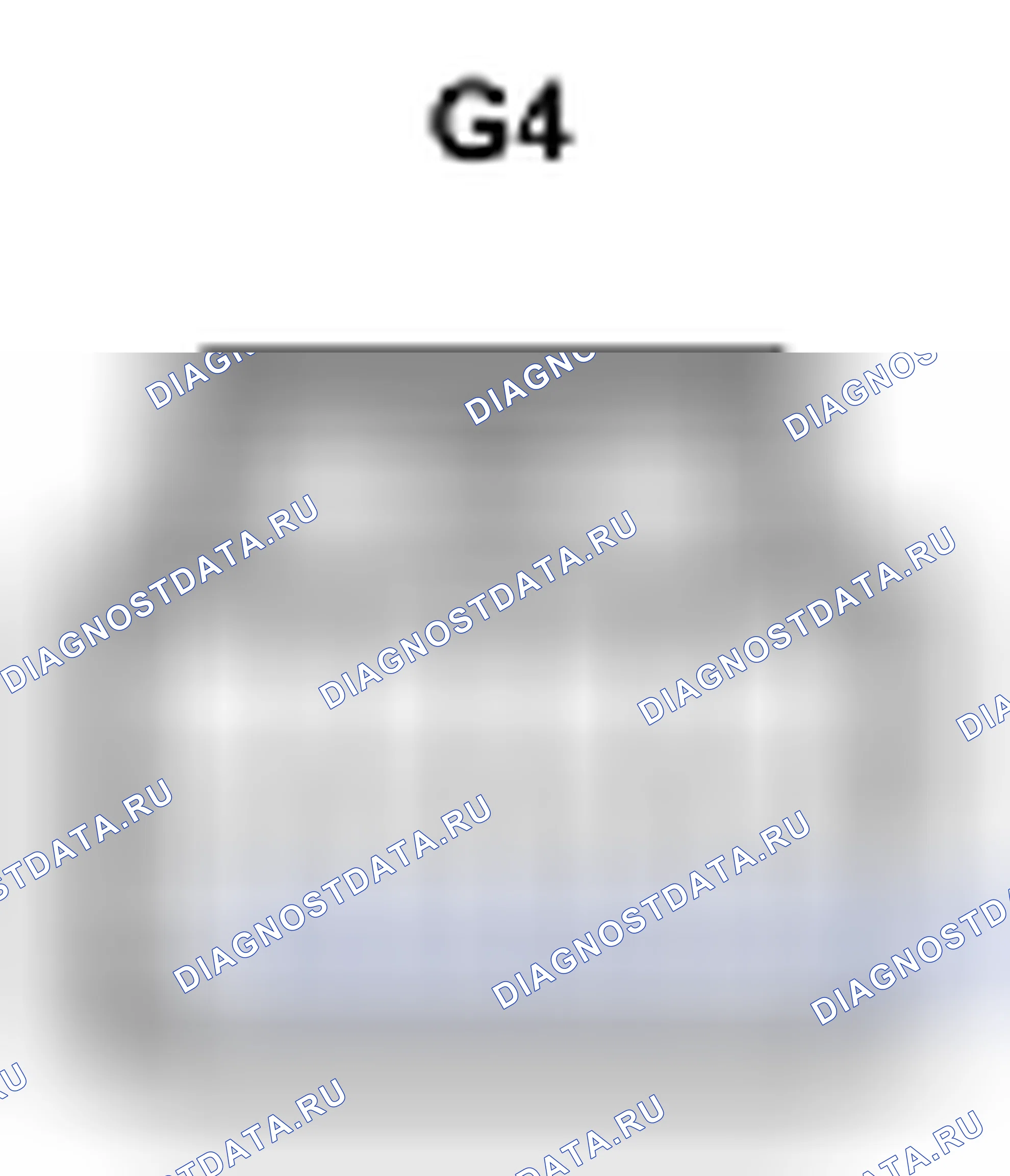Рис. 361: Вид с торца левого разъема двигателя замка задней двери (G4). Scion xB II рестайлинг