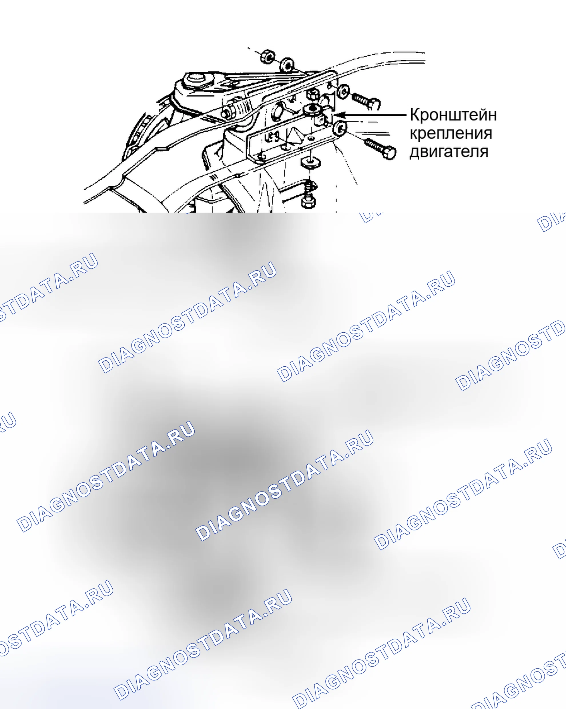 Рис. 9: Болты крепления передней подвески к раме. GMC Value Van P2500 