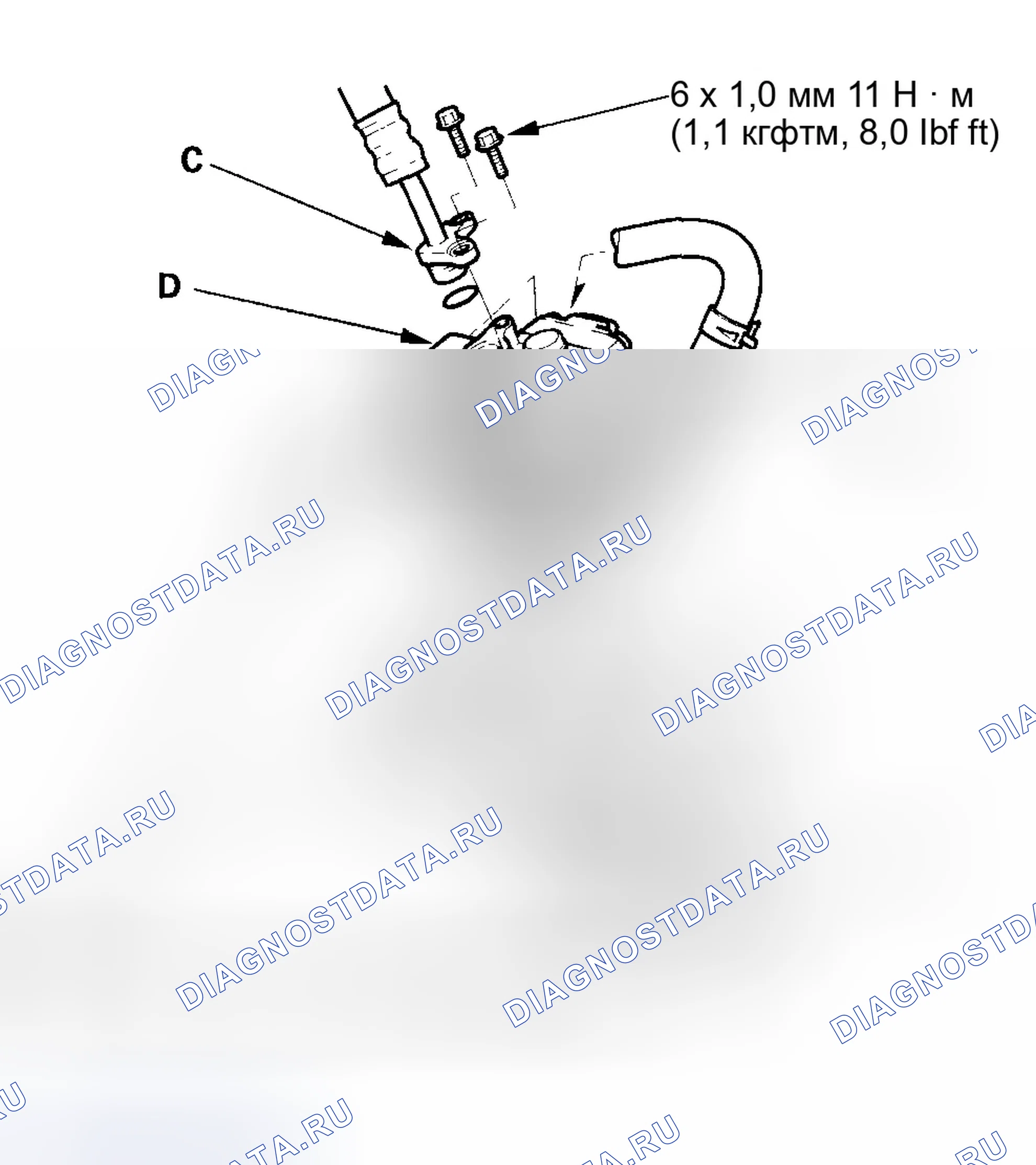 Рис. 16: Замена насоса. Honda Element YH2