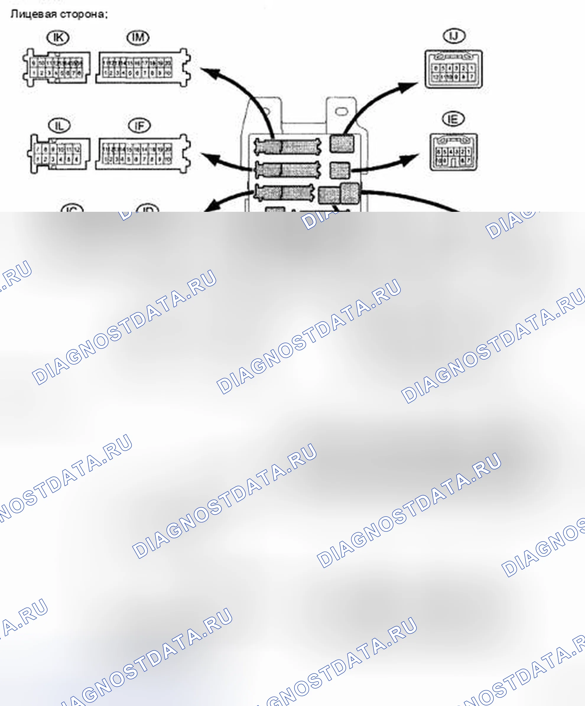 Рис. 102: КЛЕММЫ ЭБУ. Toyota Camry XV40