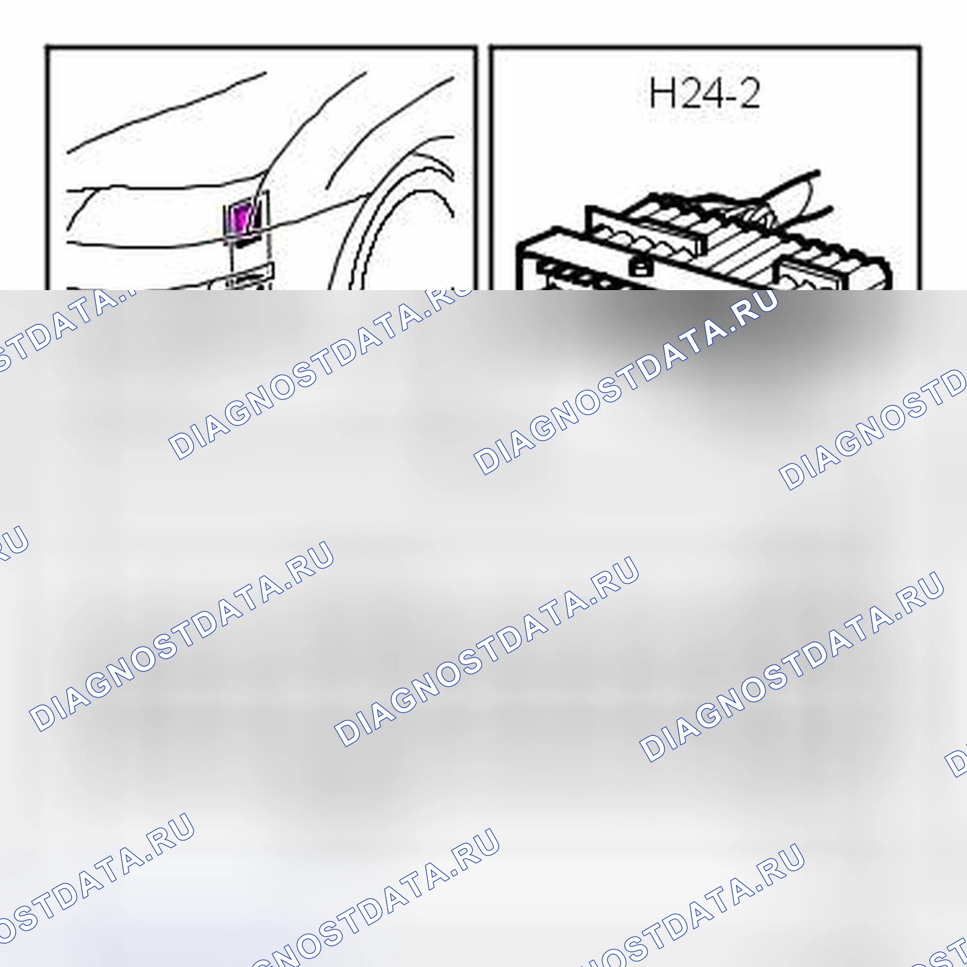 Рис. 190: Разъем H24-2 (Т8). Saab 9-3 II