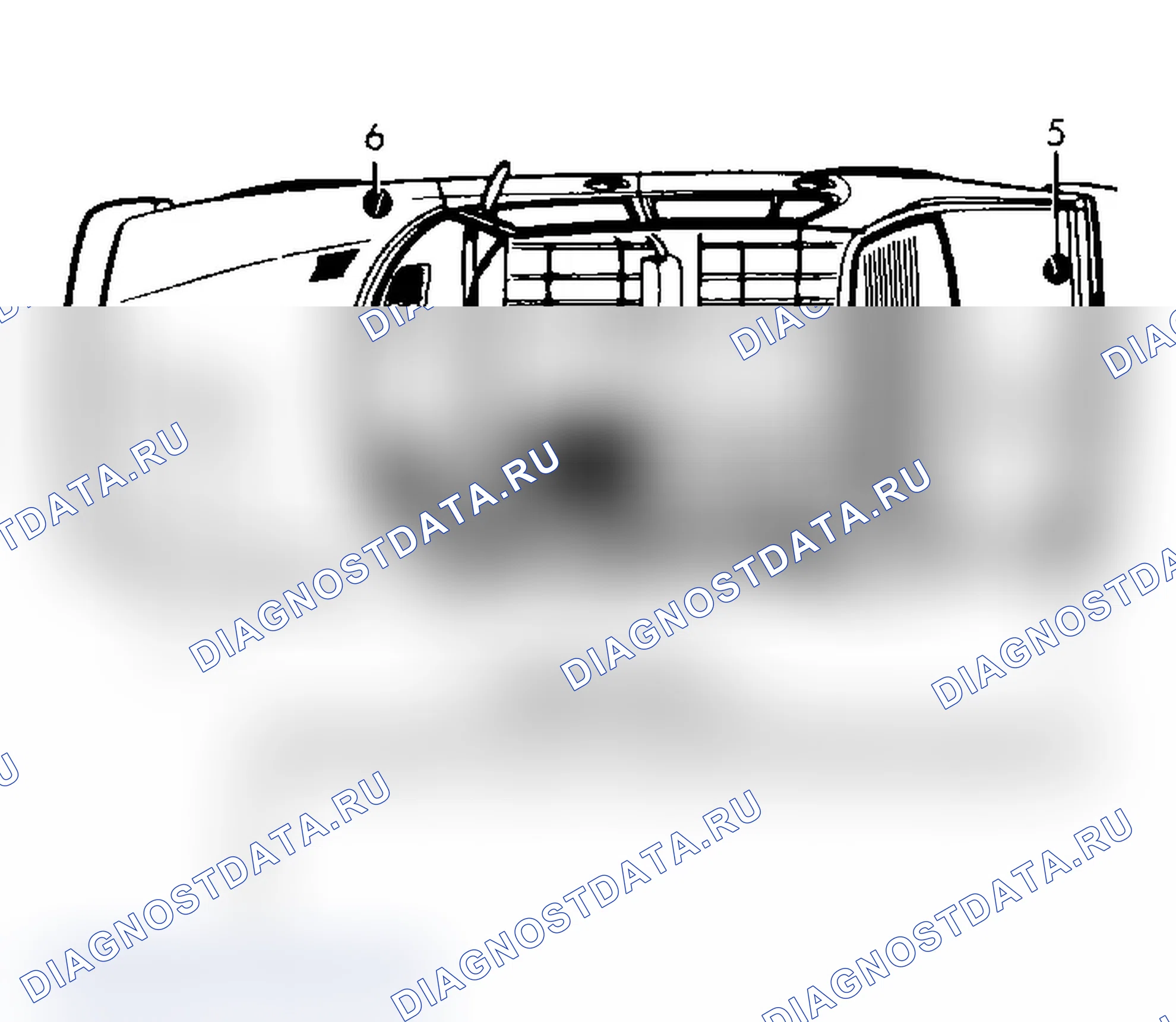 Рис. 7: РАСПОЛОЖЕНИЕ ИНФОРМАЦИОННЫХ МЕТОК. Saab 900 I