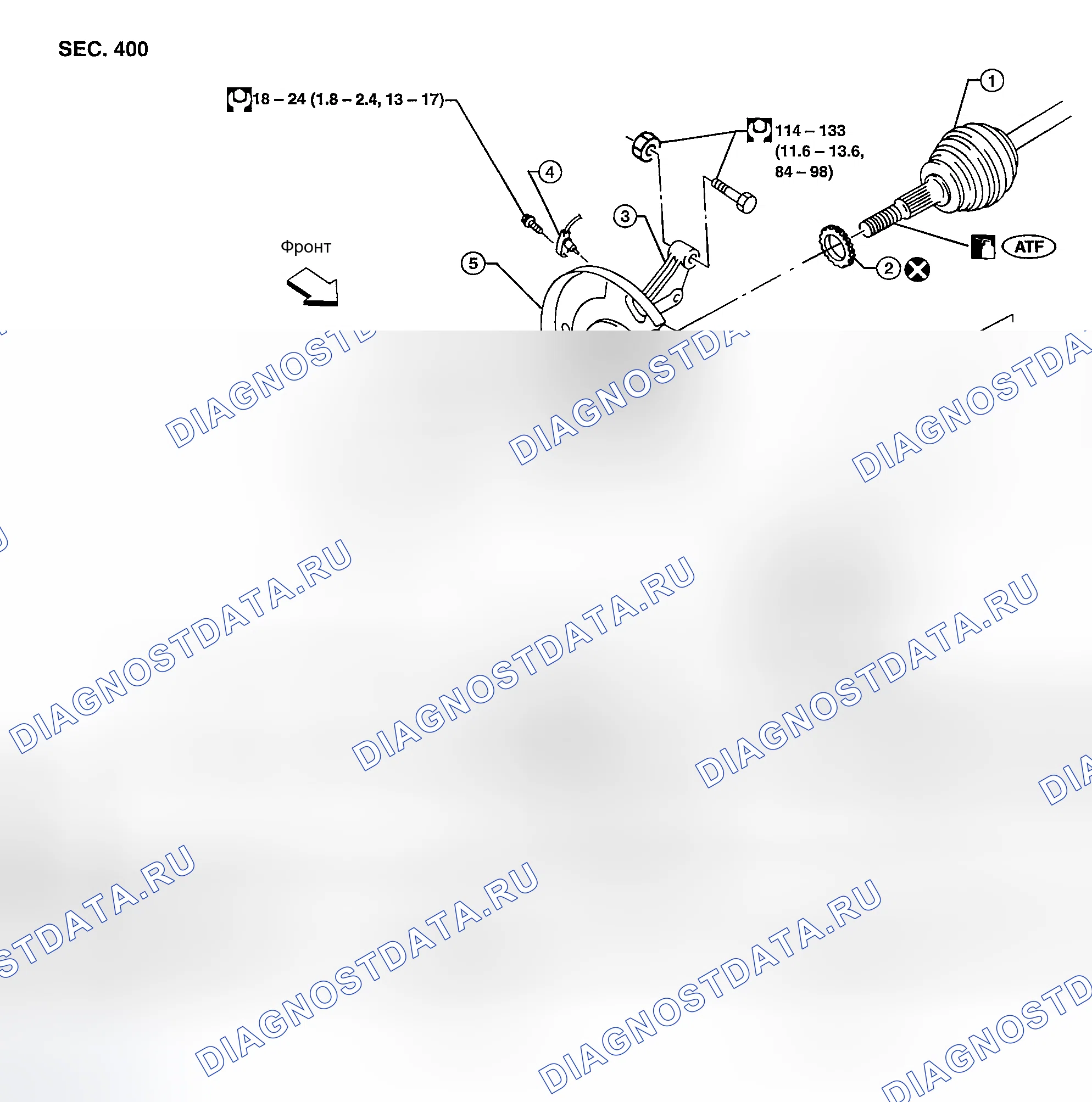 Рис. 29: Компоненты. Nissan Sentra B15