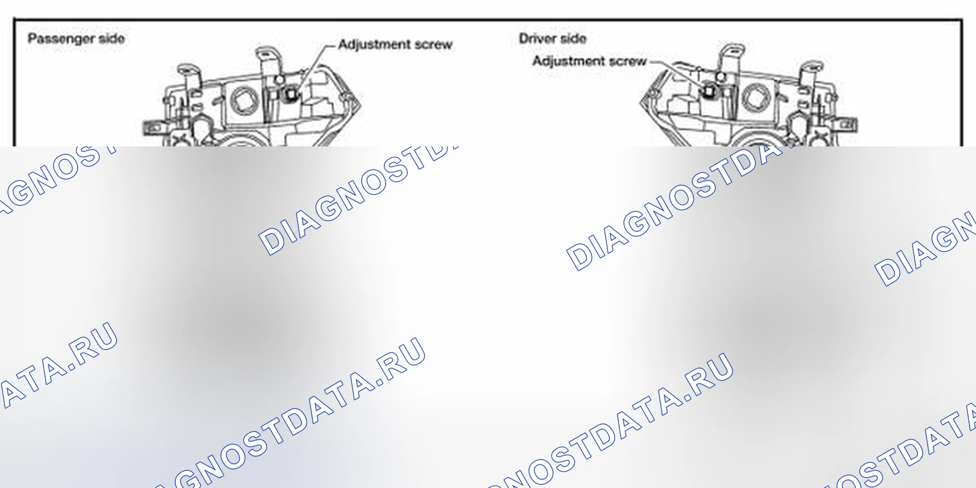 Рис. 121: ФАРА: Регулировка направления. Nissan Pathfinder III рестайлинг