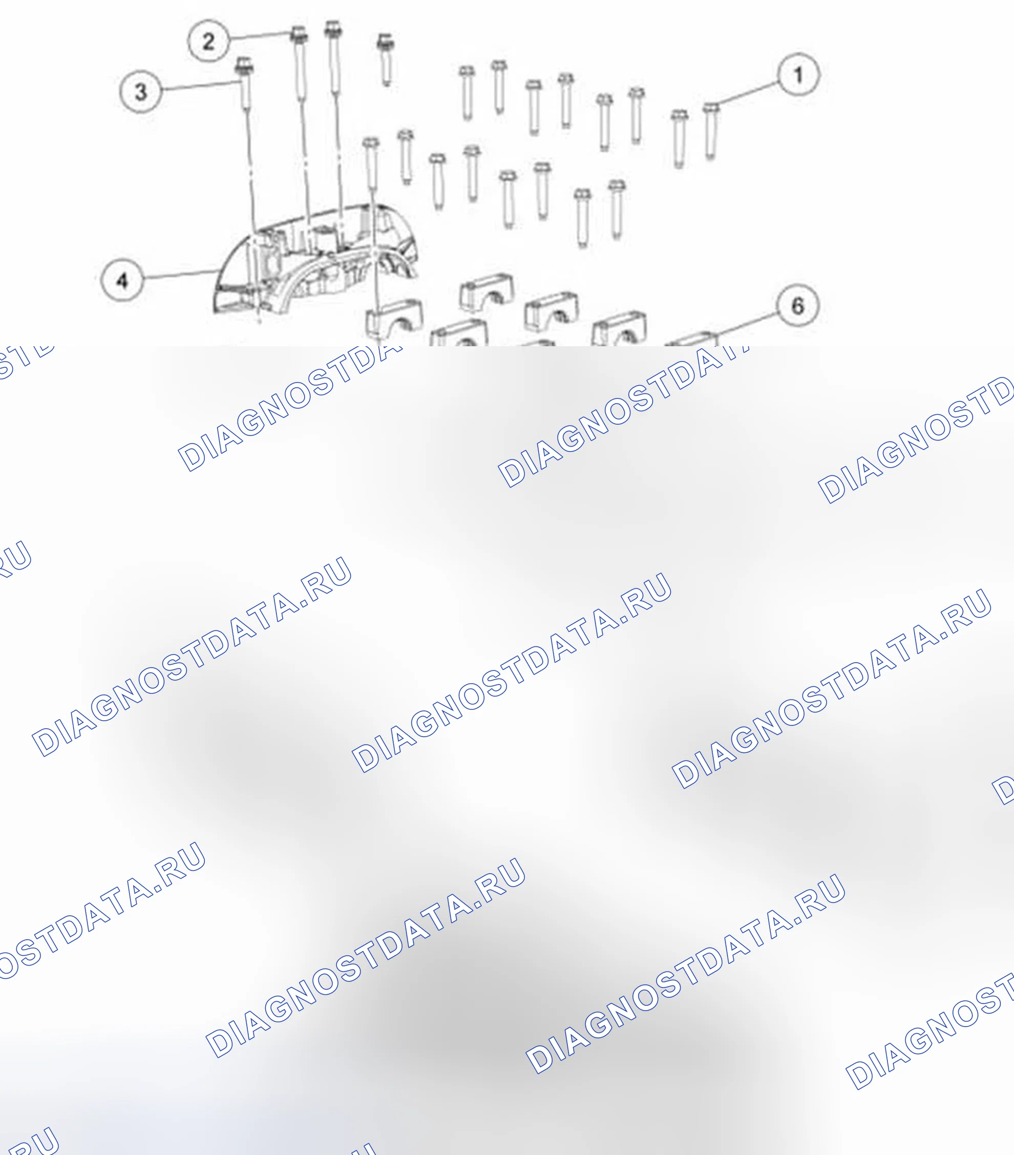 Рис. 15: Компоненты клапанного блока - разнесенный вид. Ford Fiesta Mk6
