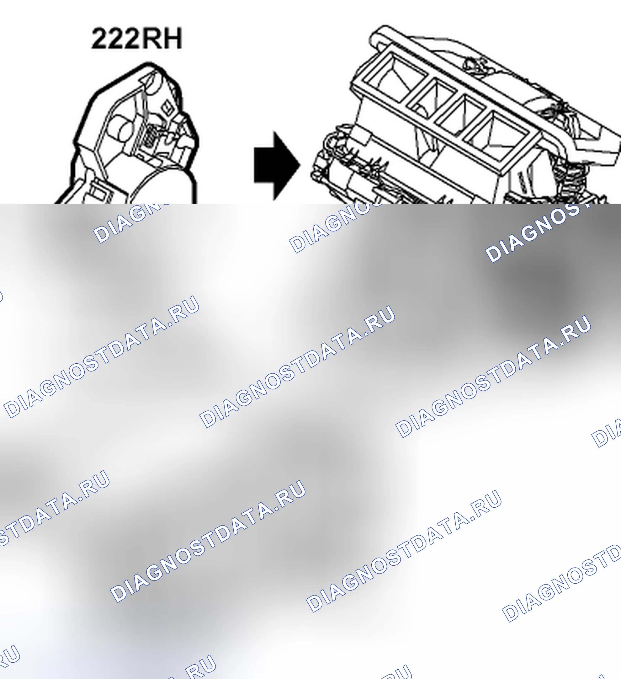 Рис. 376: Шаговый двигатель, правая заслонка для смешивания воздуха. Kia Picanto III