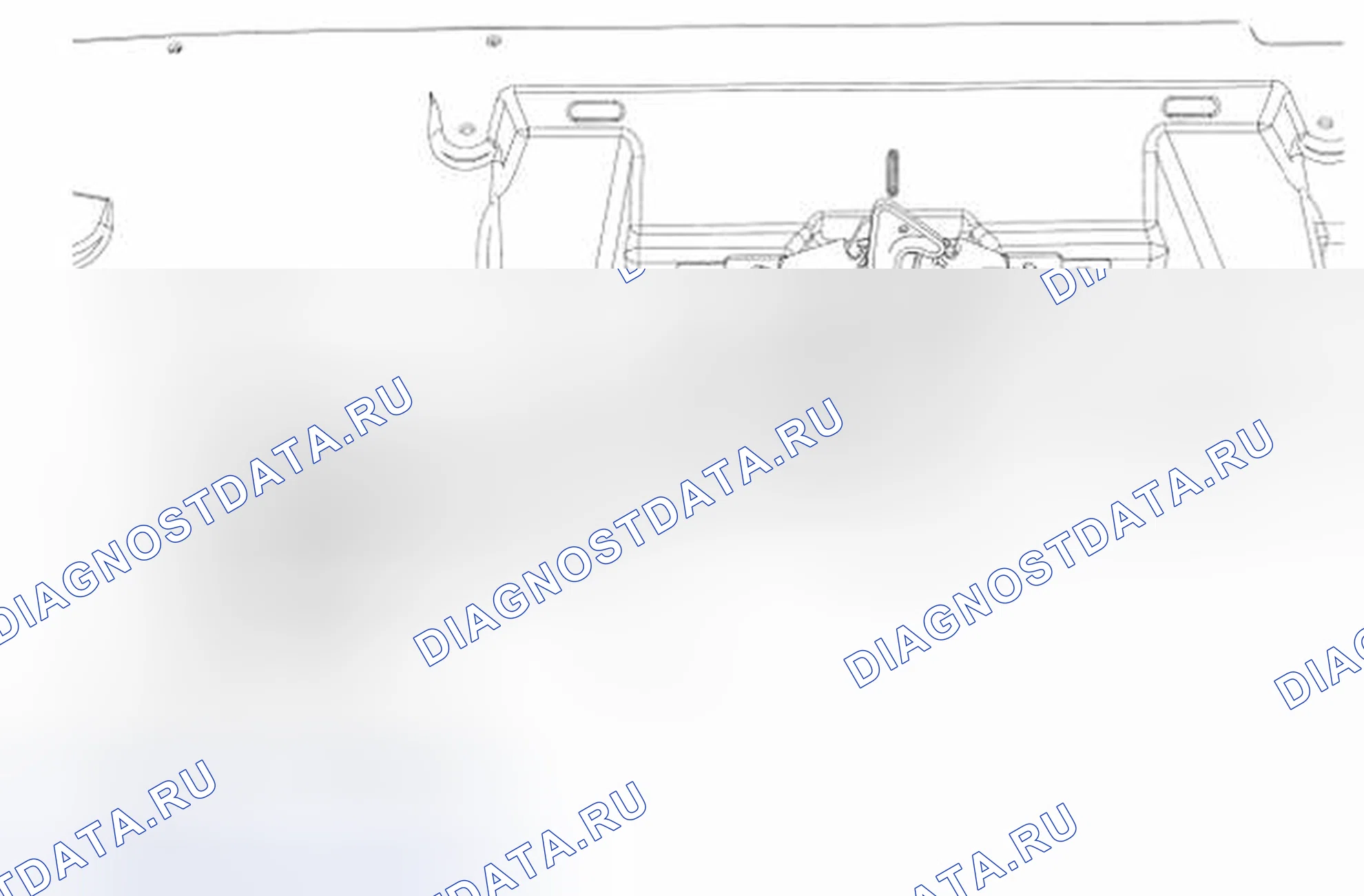 Рис. 70: Ручка разблокировки защелки капота - вторичная. Hyundai Kona I рестайлинг
