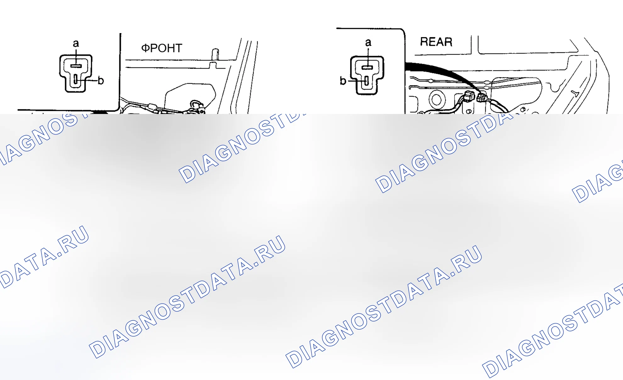 Рис. 14: УПРАВЛЕНИЕ ЗАМКОМ ДВЕРИ. Mazda Demio IDJ