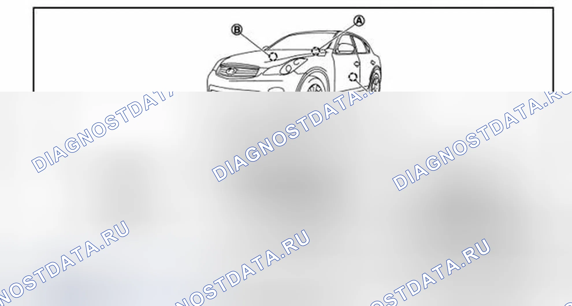 Рис. 3: Расположение компонентов. Infiniti EX35 I