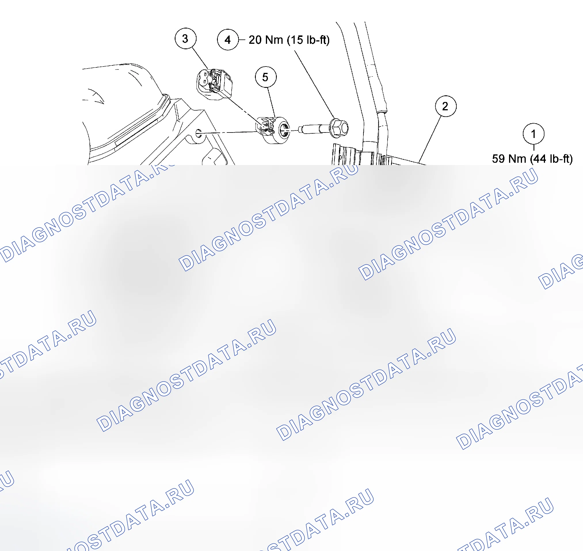 Рис. 83: Датчик детонации (Ks) - 4,2 л. Ford Pickup F350 Super Duty 