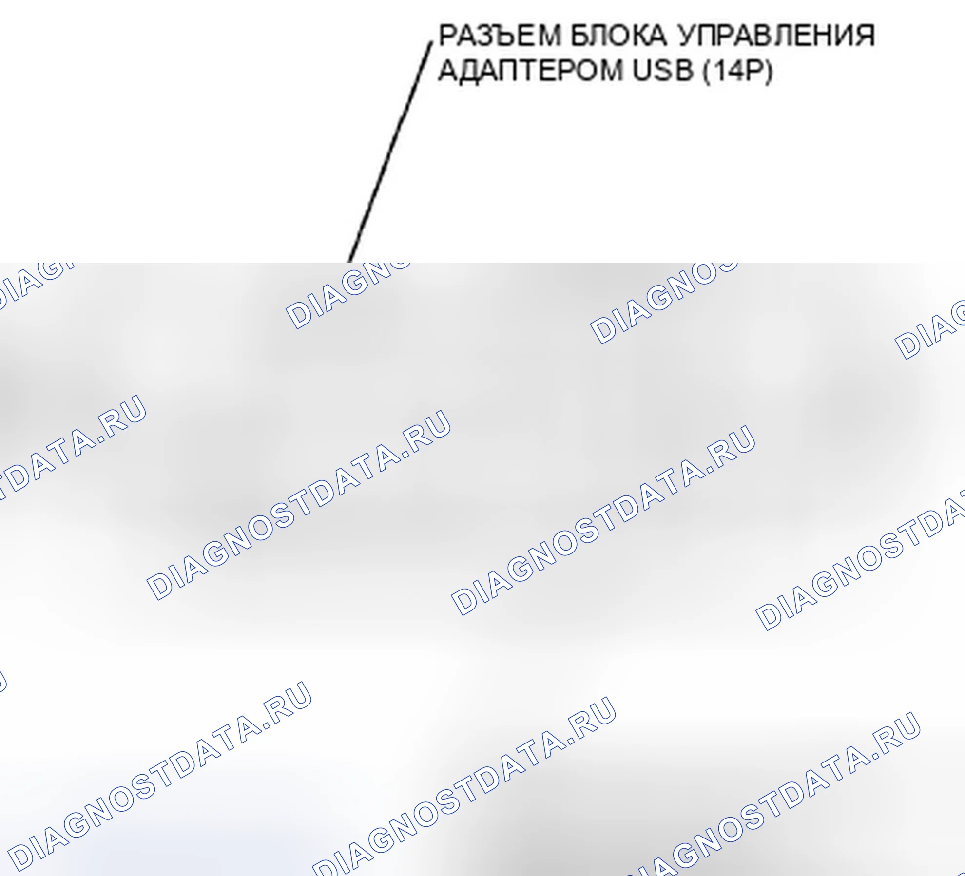 Рис. 316: Разъем блока управления USB-адаптером для входов и выходов. Honda Crosstour I