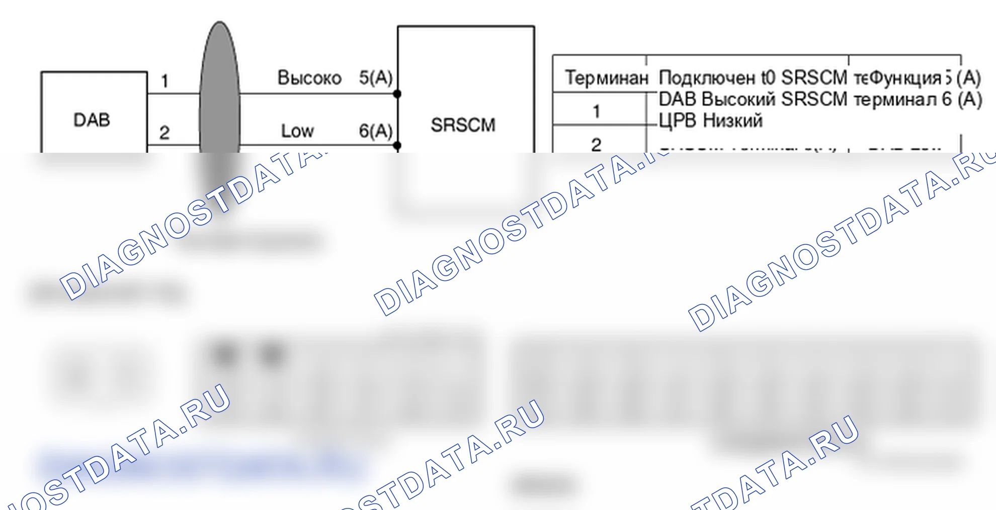 Фрагмент электросхемы: B1347. Hyundai Santa Fe CM