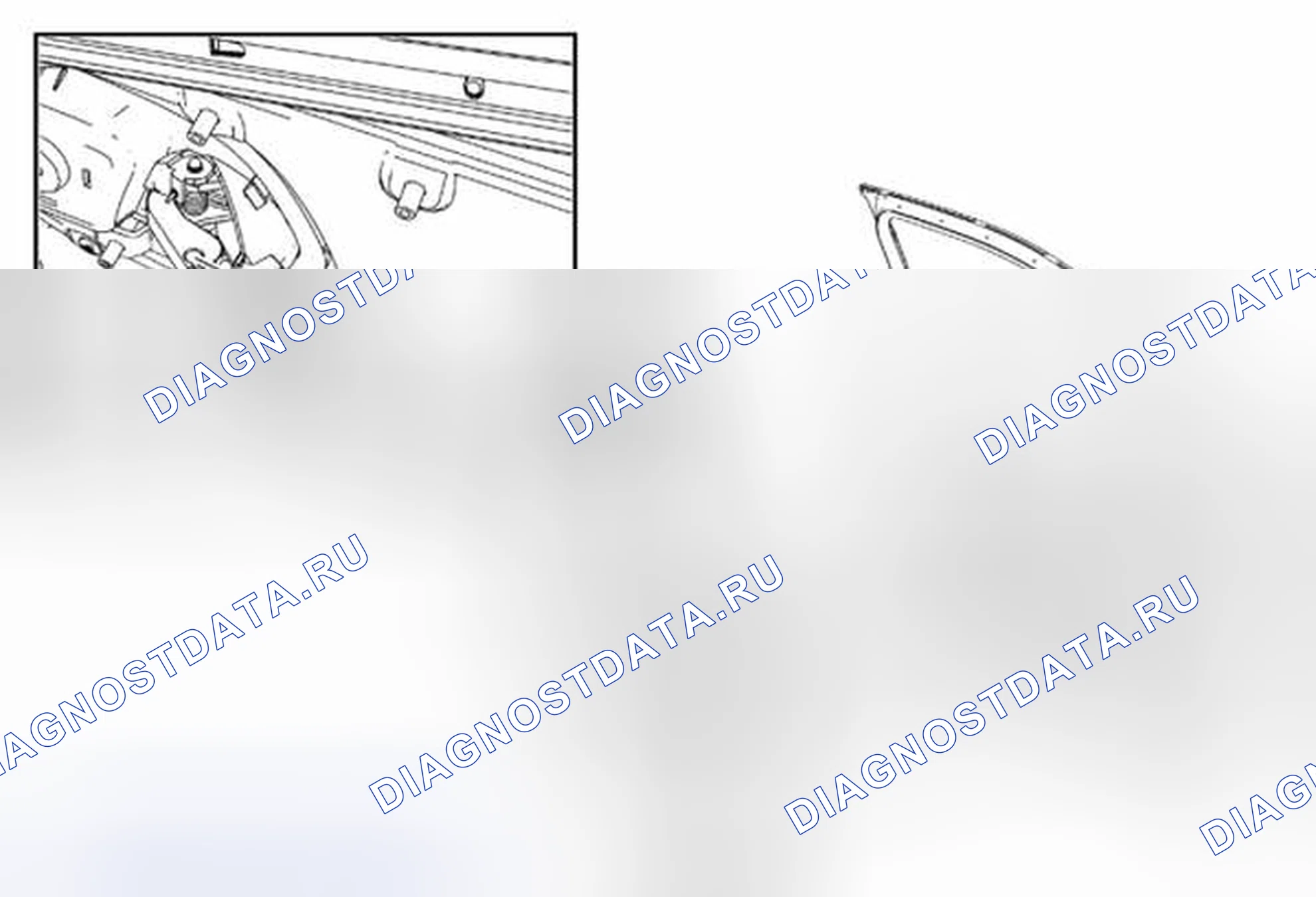 Рис. 29: Замена отделки передней стороны двери. Chevrolet Orlando I