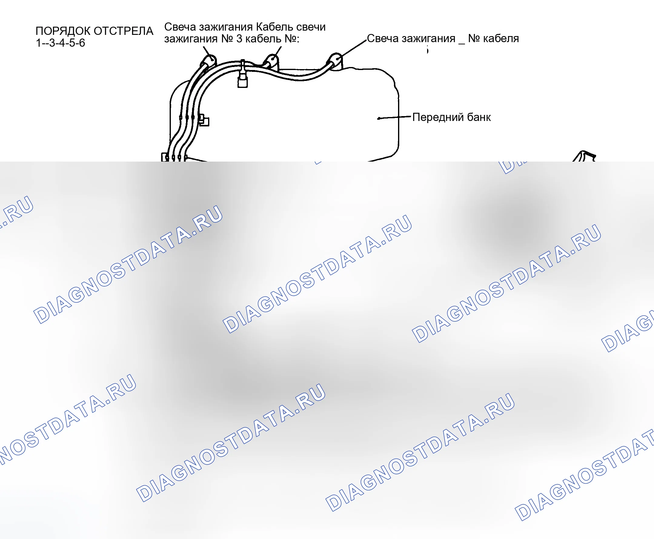 Рис. 1: Порядок обжига и разводка проводов (Diamante 3.0L SOHC). Dodge Stealth I