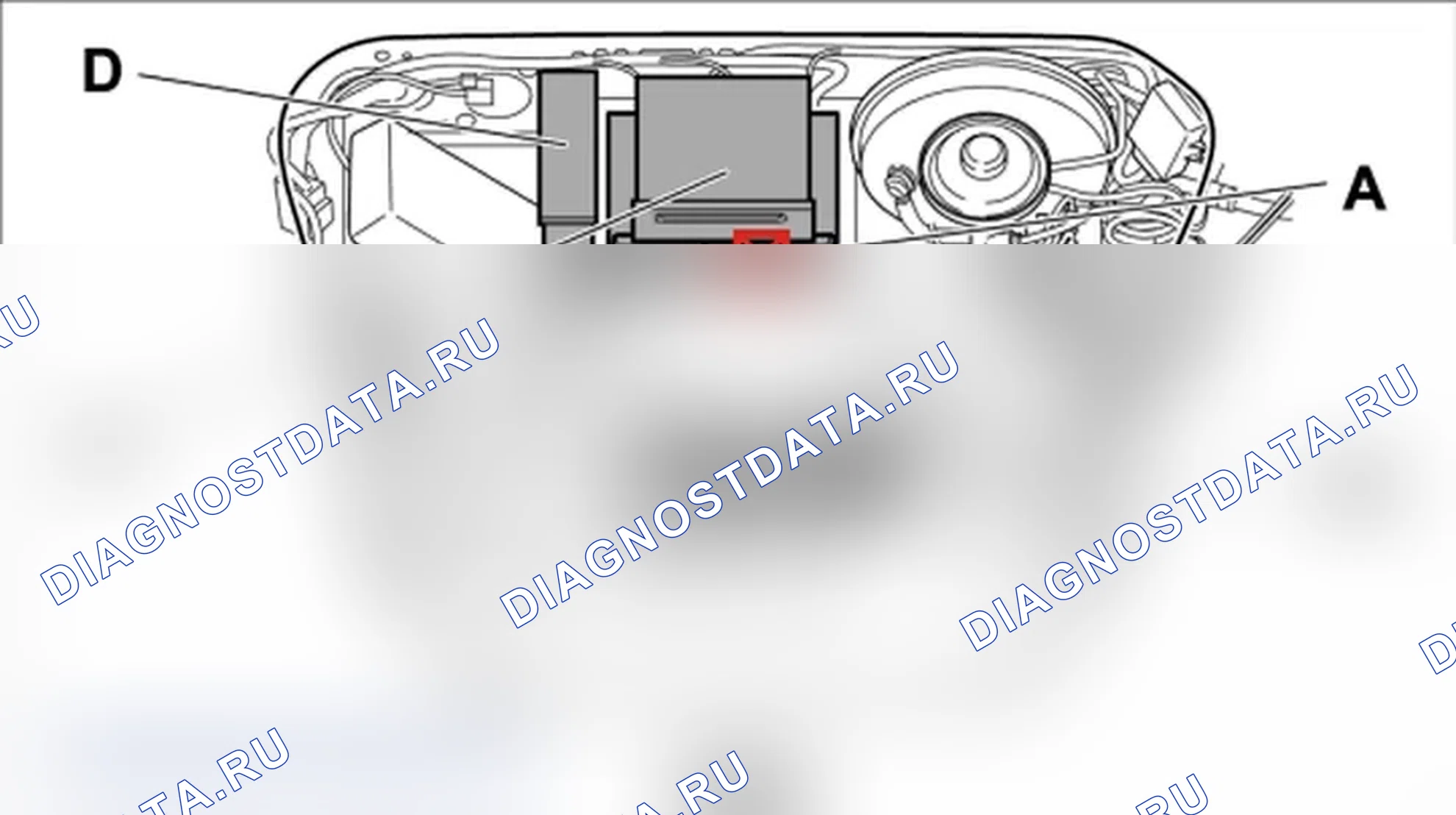 Рис. 65: Демонтаж устройства смены компакт-дисков. Porsche Cayman S 987