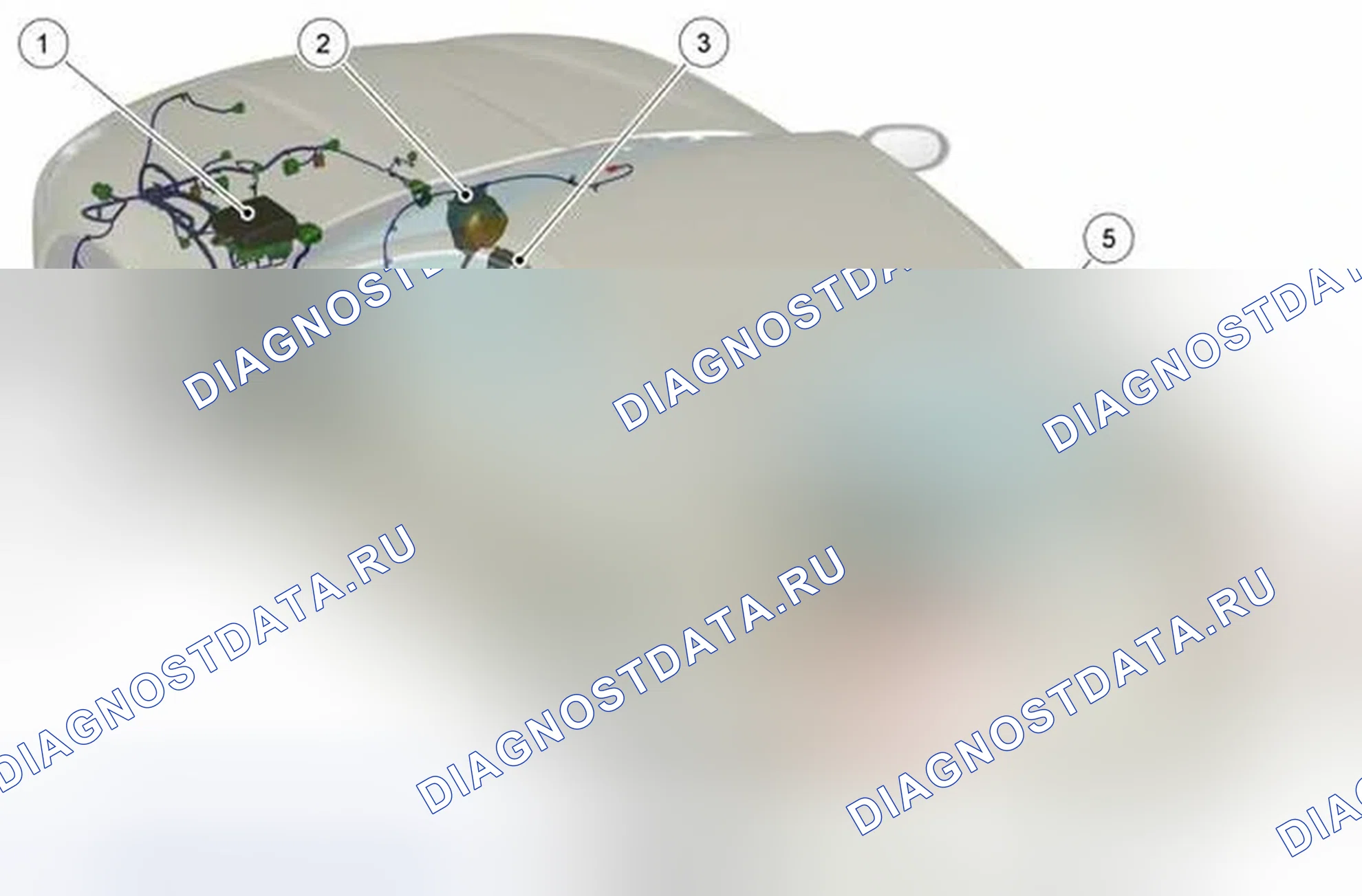 Рис. 1: РАСПОЛОЖЕНИЕ КОМПОНЕНТОВ. Jaguar XKR II