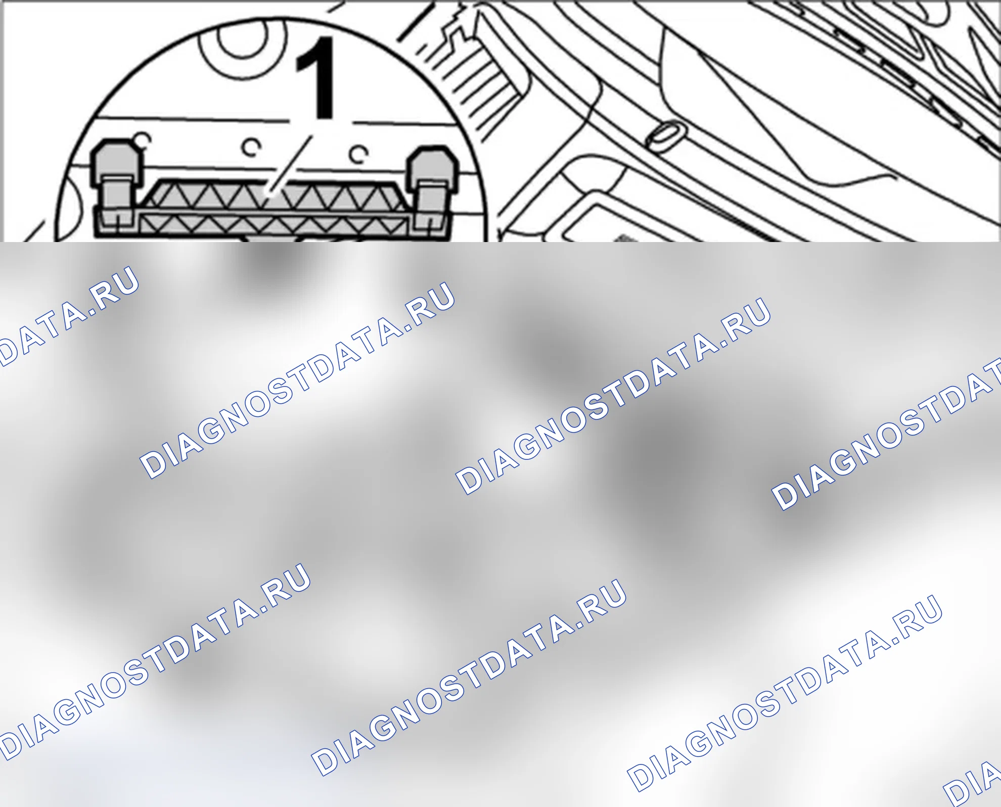 Рис. 29: Установка передней панели отделки багажного отделения (переборки). Porsche 911 GT3 997