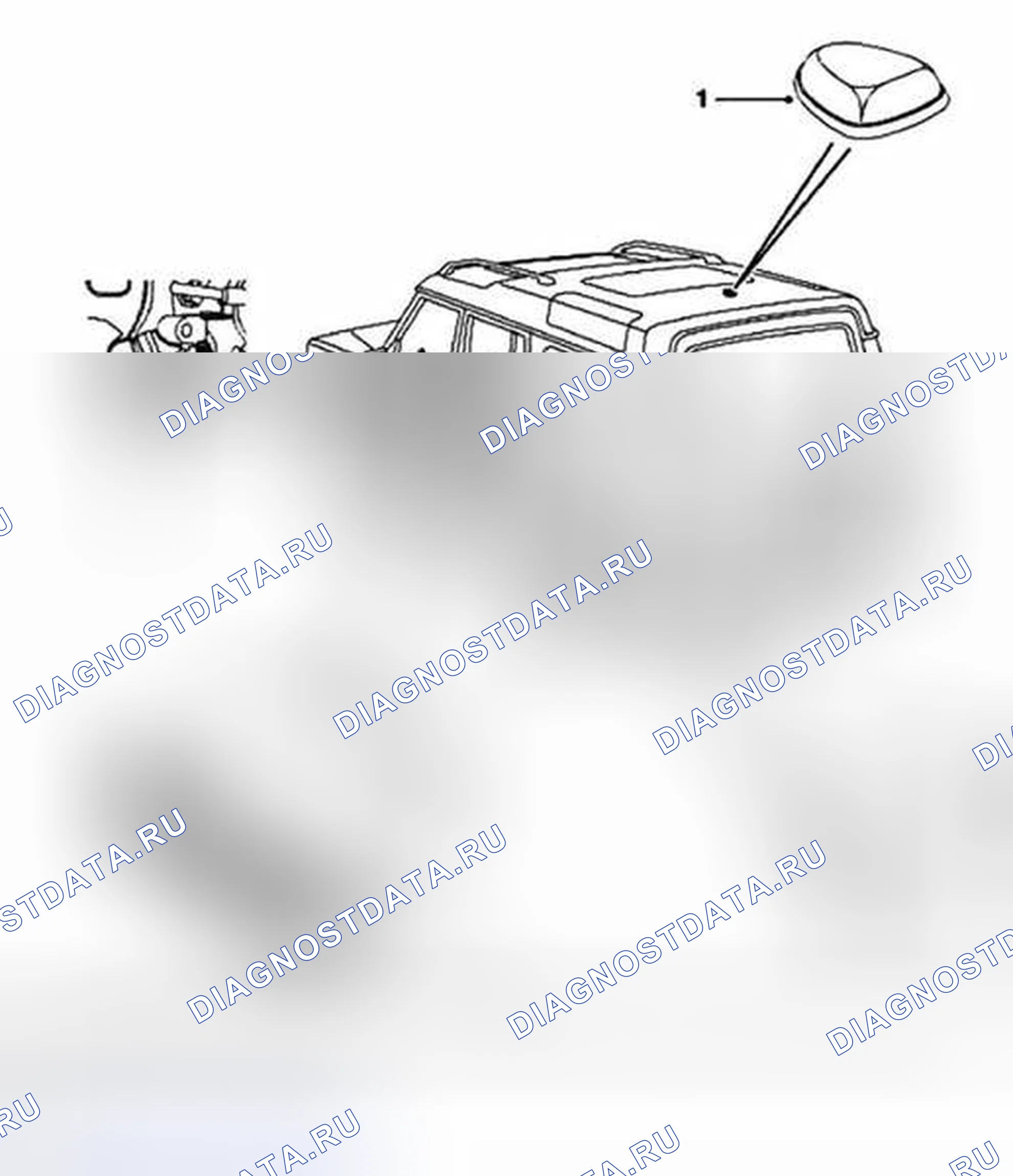 Рис. 1: Расположение компонентов навигационной системы Harman Becker. Land Rover Discovery L318