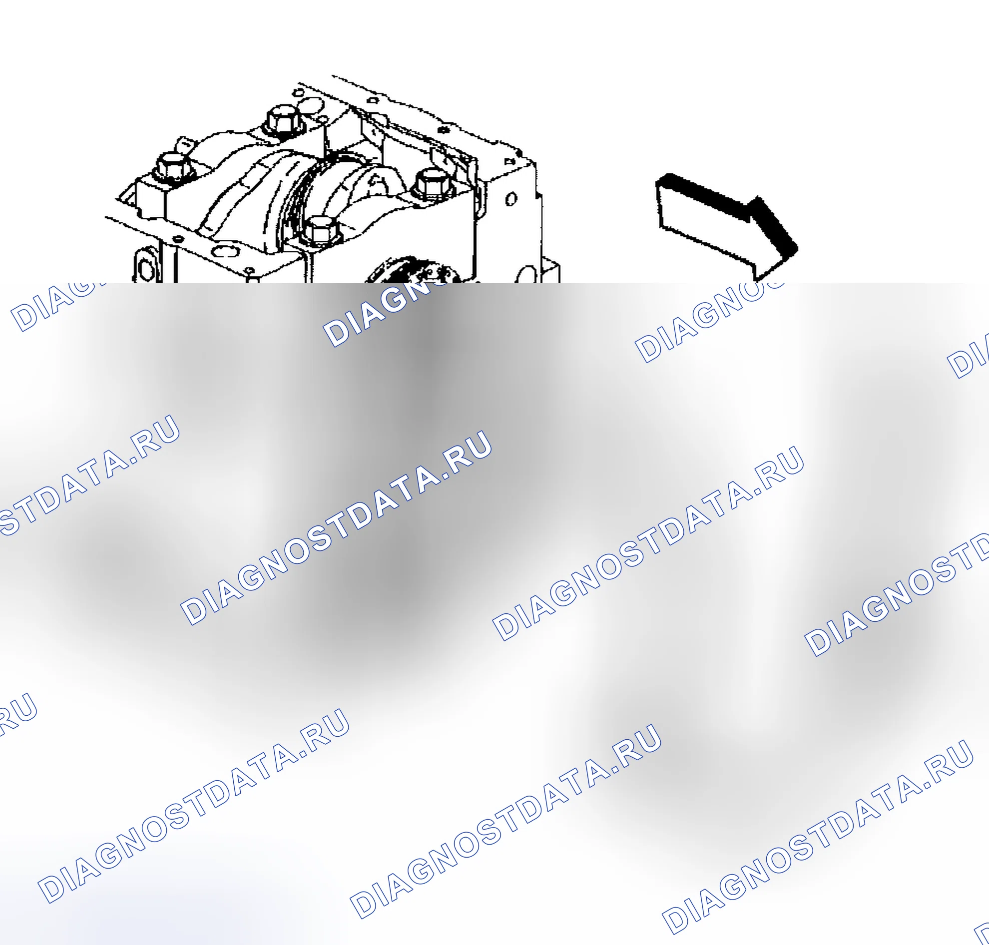 Рис. 409: Установка передней крышки двигателя. Hyundai Veracruz I