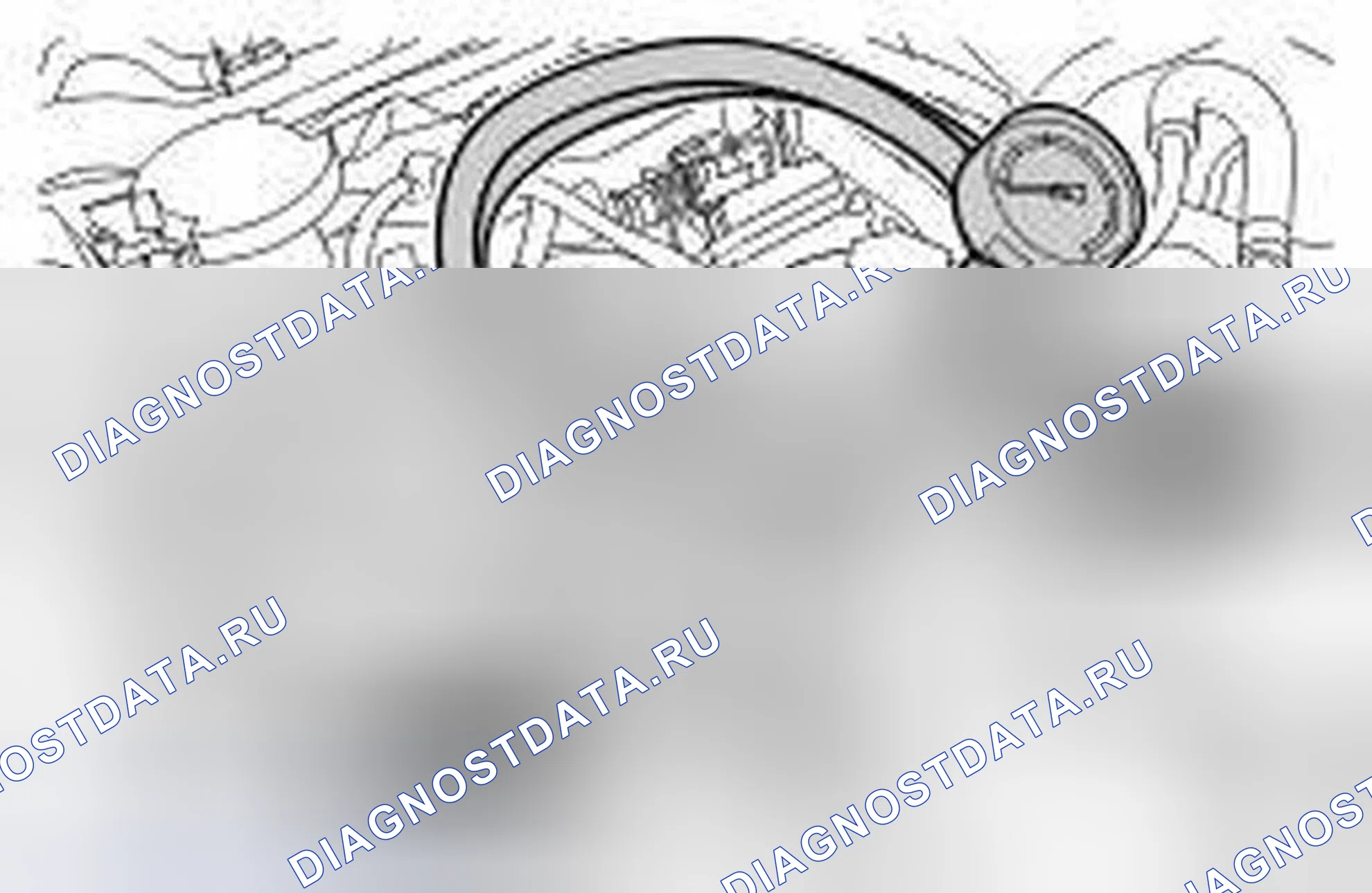 Рис. 43: ПРОВЕРКА ДАВЛЕНИЯ МАСЛА ДВИГАТЕЛЯ. Jaguar XJ X351