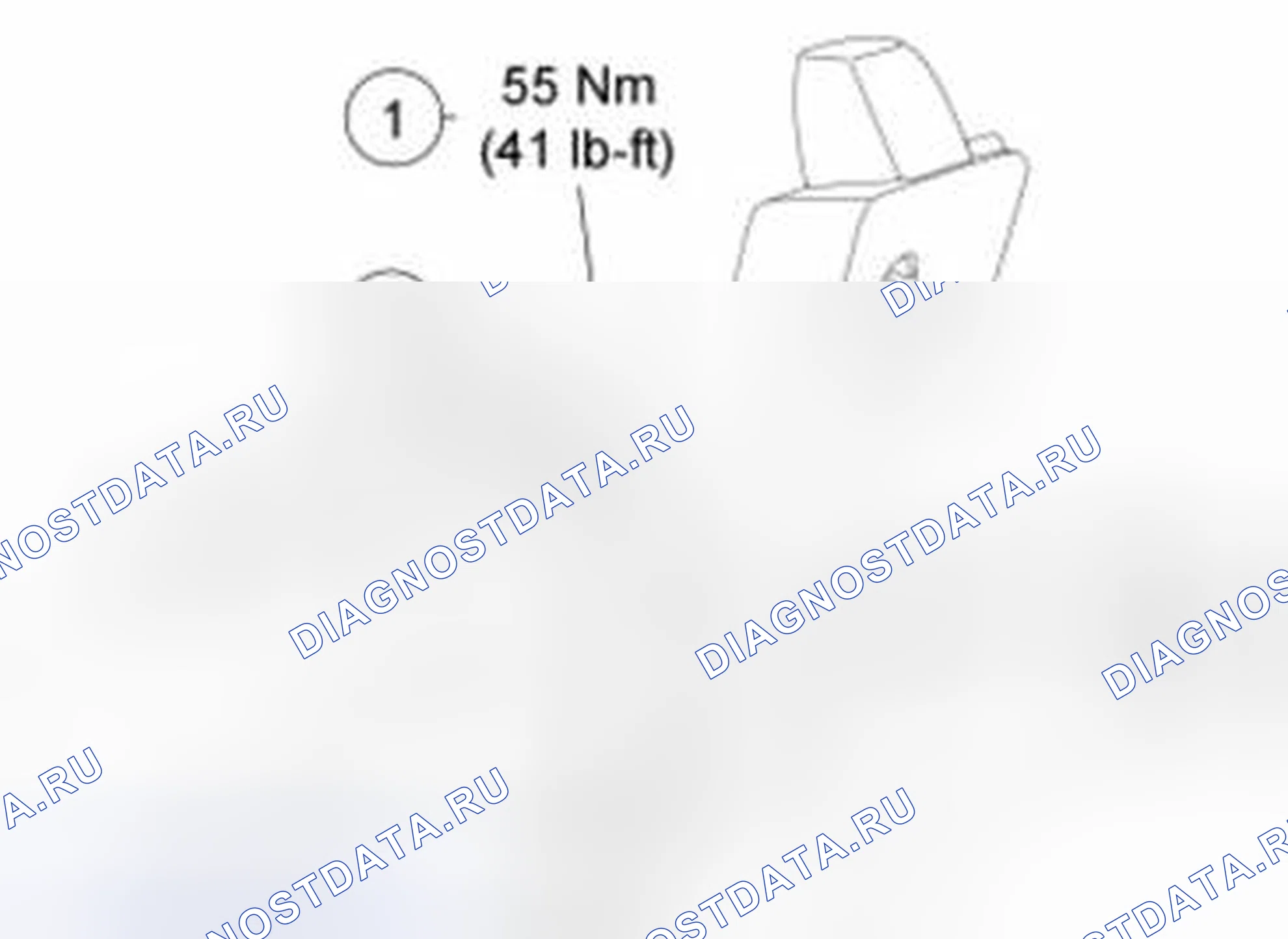 Рис. 1: Пряжка ремня безопасности - спереди, 20-процентное сиденье. Ford Pickup F250 Super Duty II