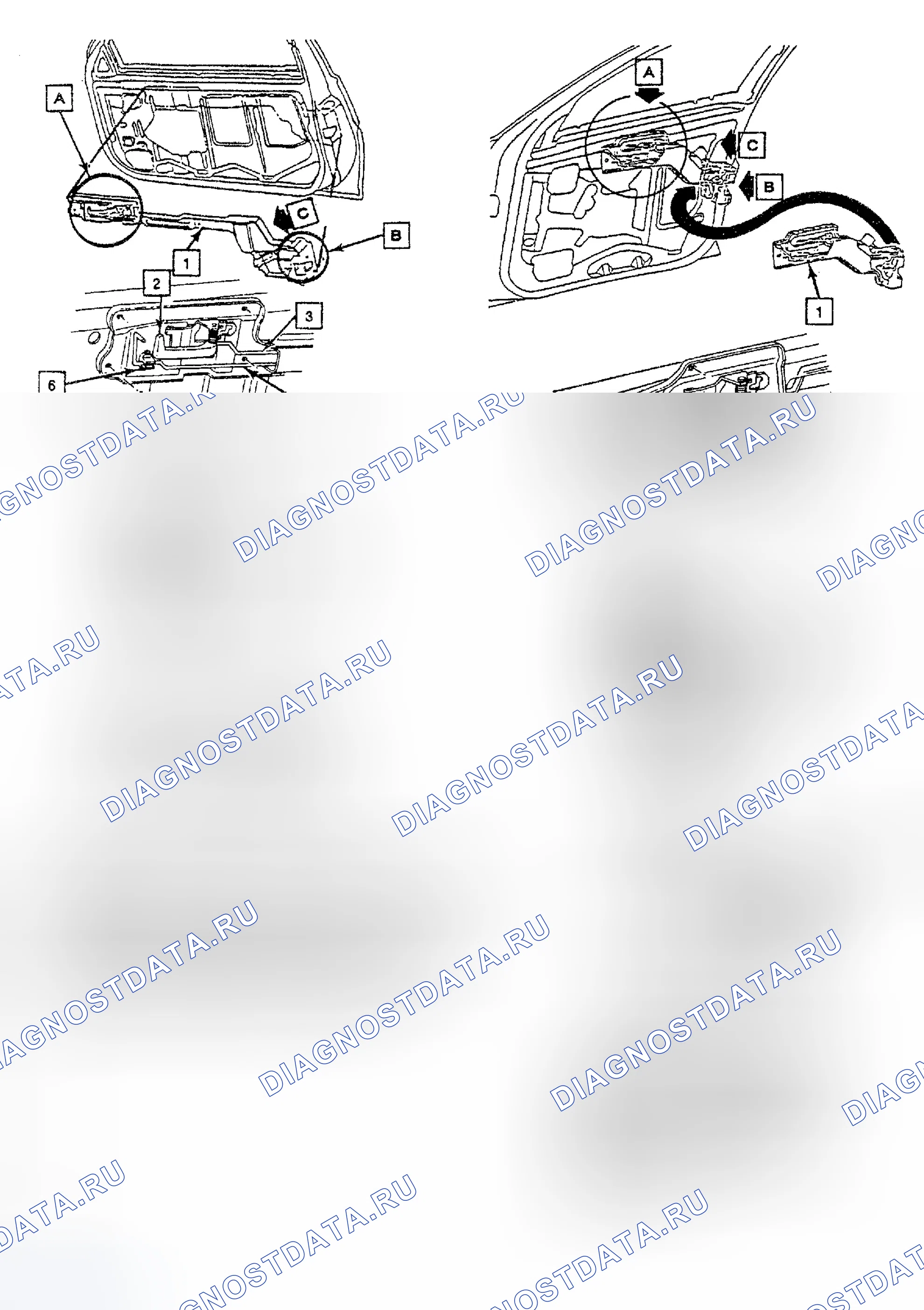 Рис. 8: Модуль замка передней двери (Beretta и Corsica). Chevrolet Beretta I