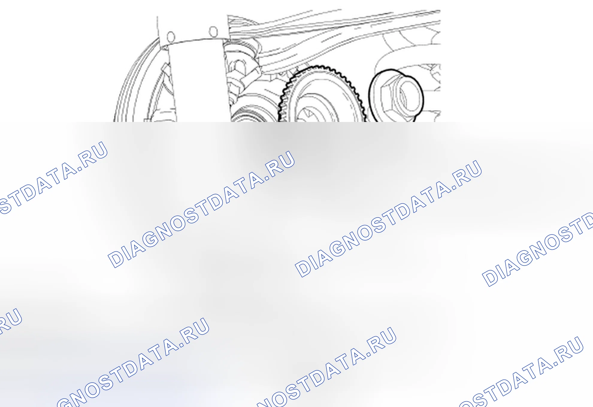 Рис. 59: Кольцо датчика скорости колеса - заднее. Hyundai Matrix I рестайлинг