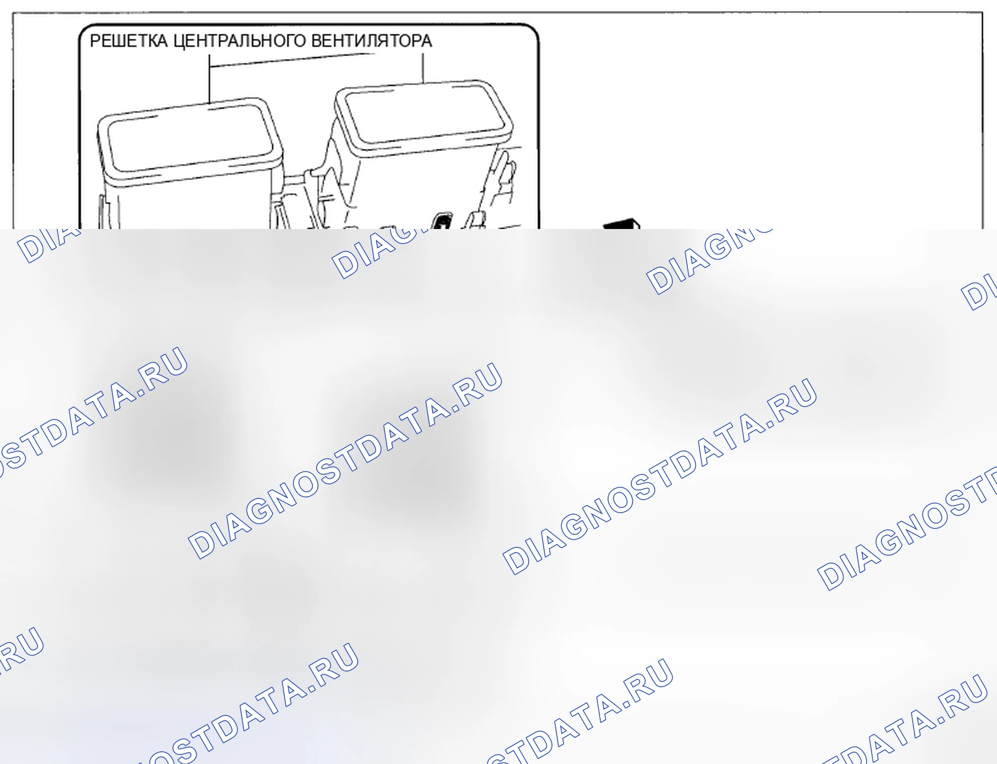 Рис. 100: Центральная вентиляционная решетка. Mazda CX-5 I