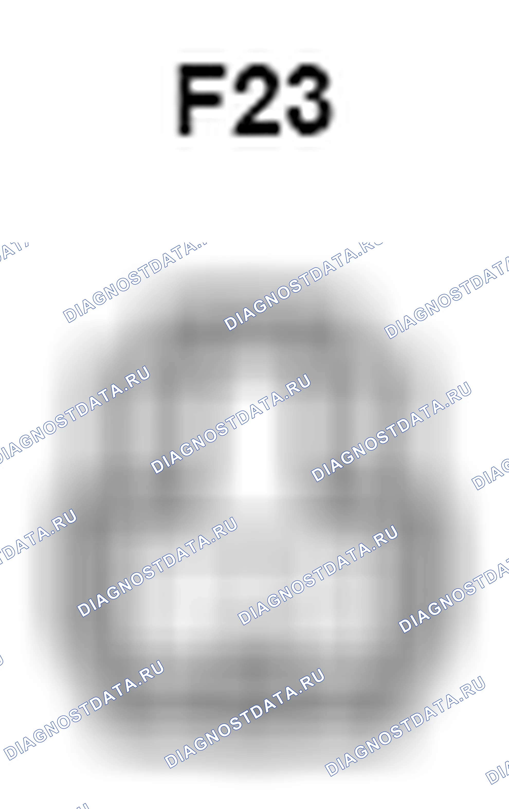 Рис. 1246: Вид с торца соединителя Tweeter (передний Rh) (F23). Toyota Camry XV40