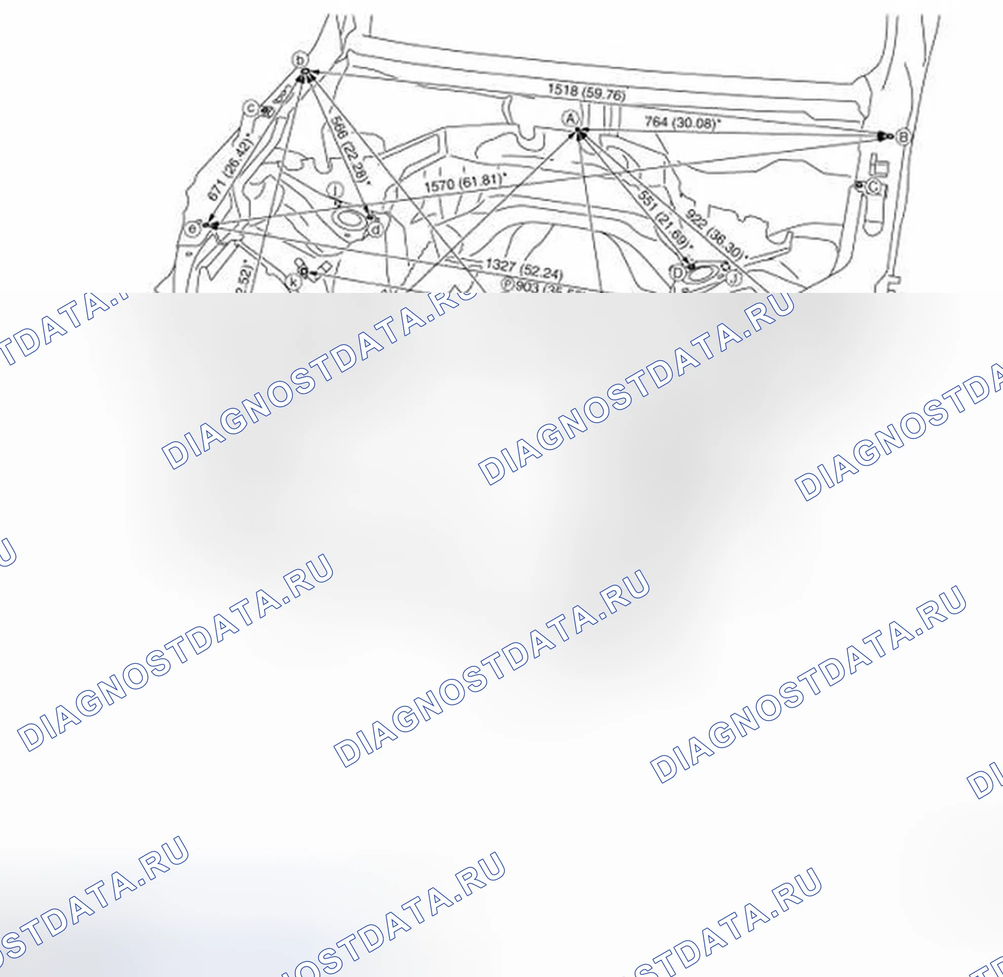 Рис. 186: ИЗМЕРЕНИЕ. Infiniti M37 IV