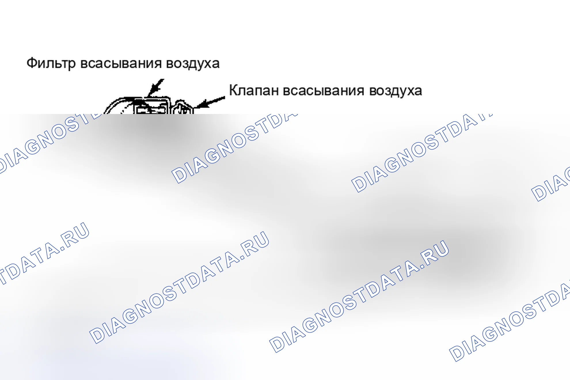 Рис. 1: Система всасывания воздуха (показана федеральная коробка передач Tercel W/Manual). Toyota Tercel L20