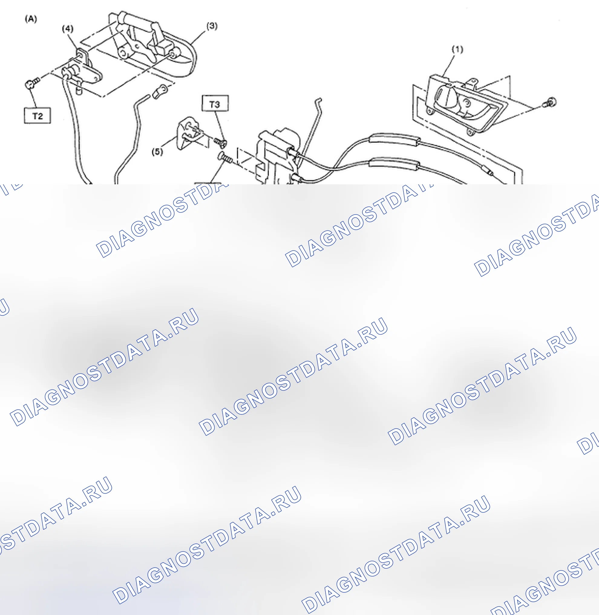 Рис. 18: ДВЕРНОЙ ЗАМОК В СБОРЕ. Subaru Outback BP рестайлинг