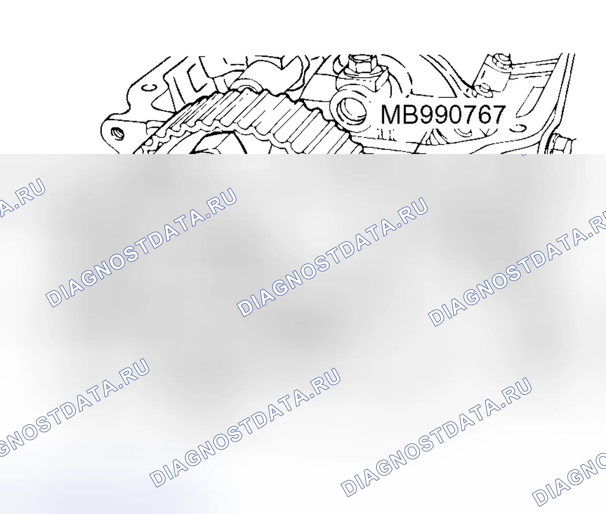 Рис. 508: < < B > > ОСЛАБЛЕНИЕ БОЛТА ЗВЕЗДОЧКИ РАСПРЕДЕЛИТЕЛЬНОГО ВАЛА. Mitsubishi Lancer IX рестайлинг