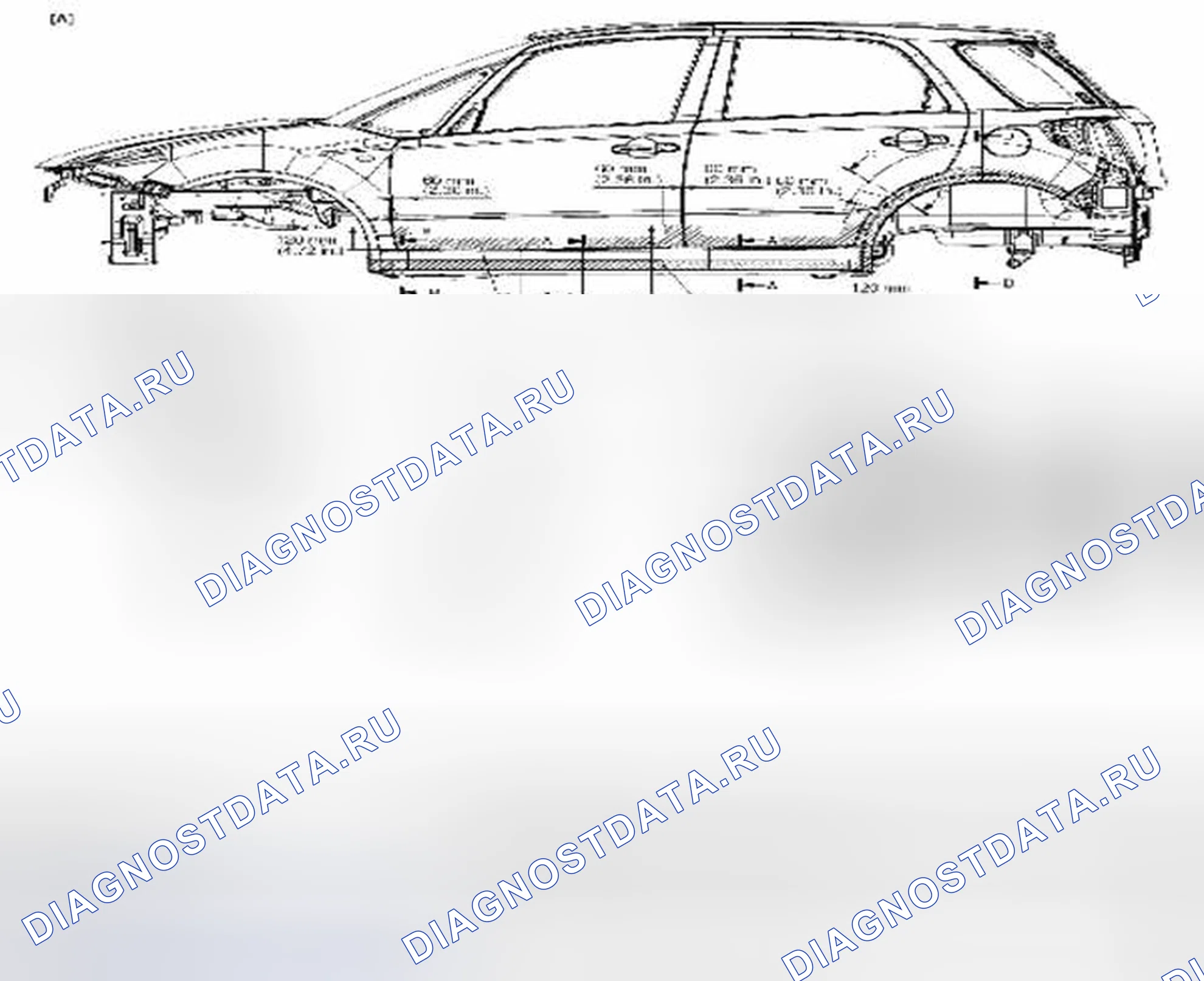 Рис. 21: Область применения антикоррозионных составов. Suzuki SX4 I