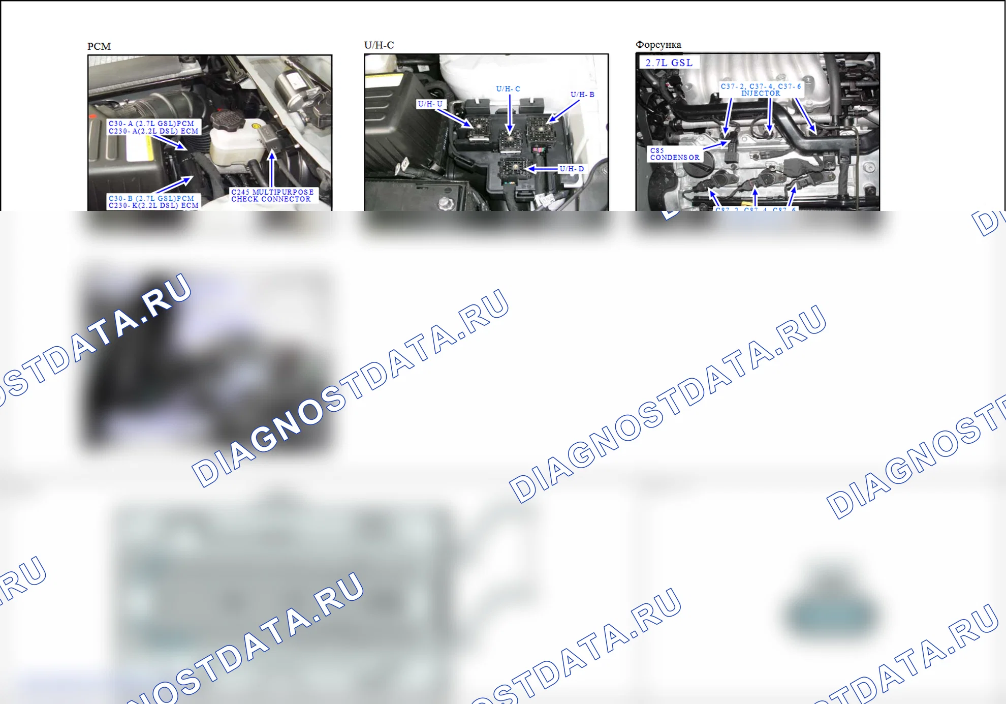 P0355: Первичная/вторичная цепь катушки зажигания E. Hyundai Santa Fe CM